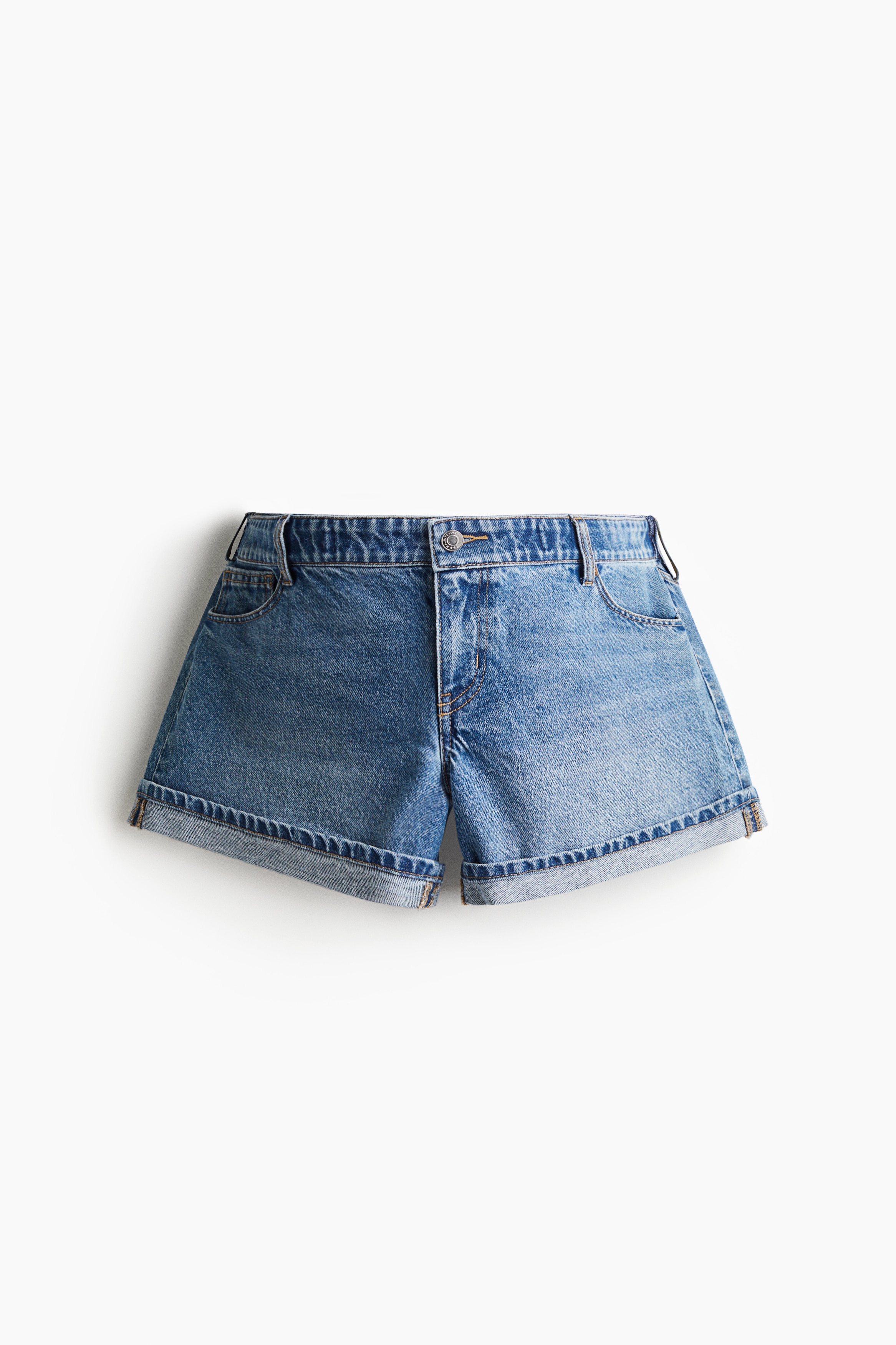 MAMA Shorts i denim - Denimblå/Lys denimblå