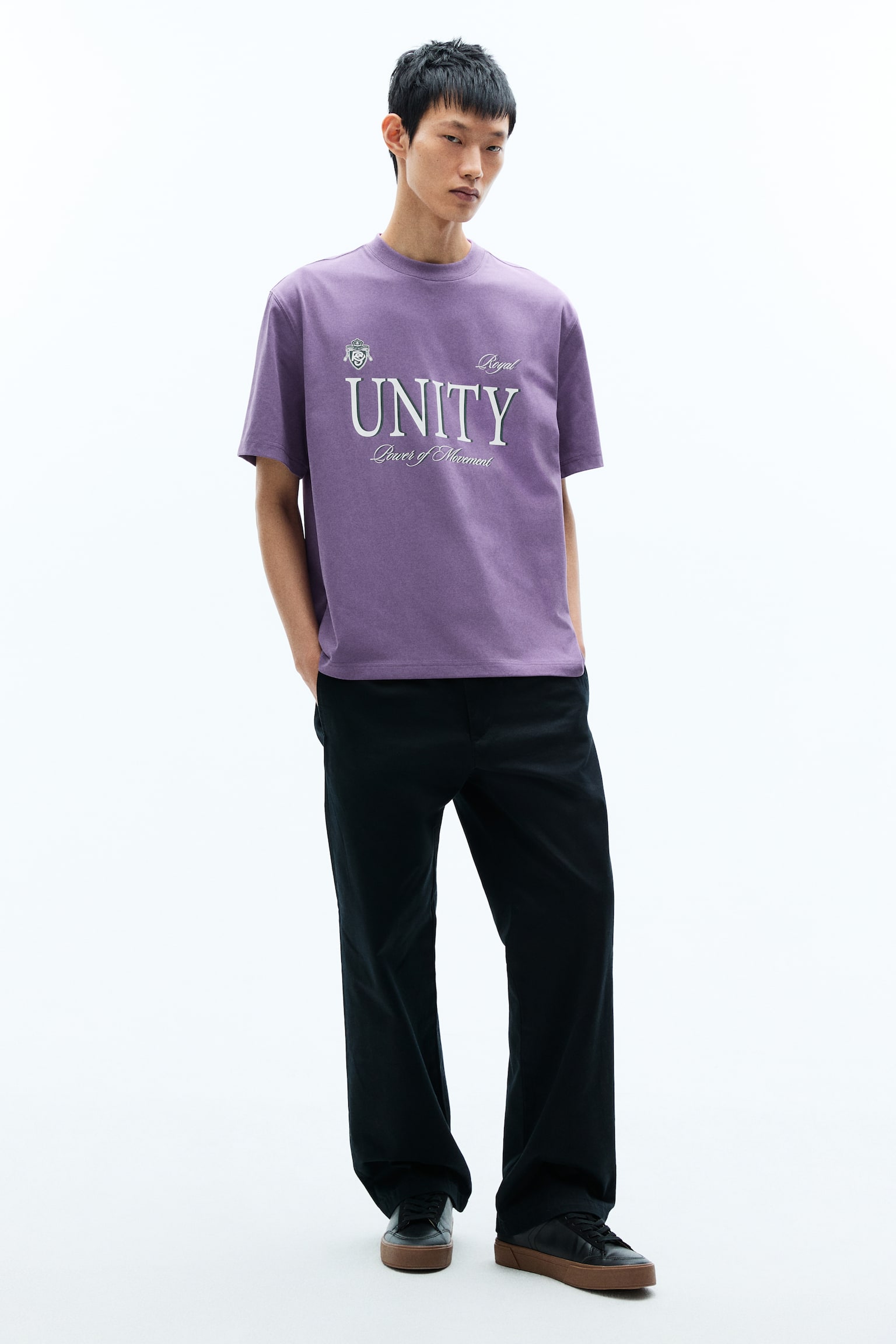 Loose-Fit Printed T-Shirt - Purple/Unity/Black/Powerful/Red/Always Powerful/Light beige/Powerful - 5