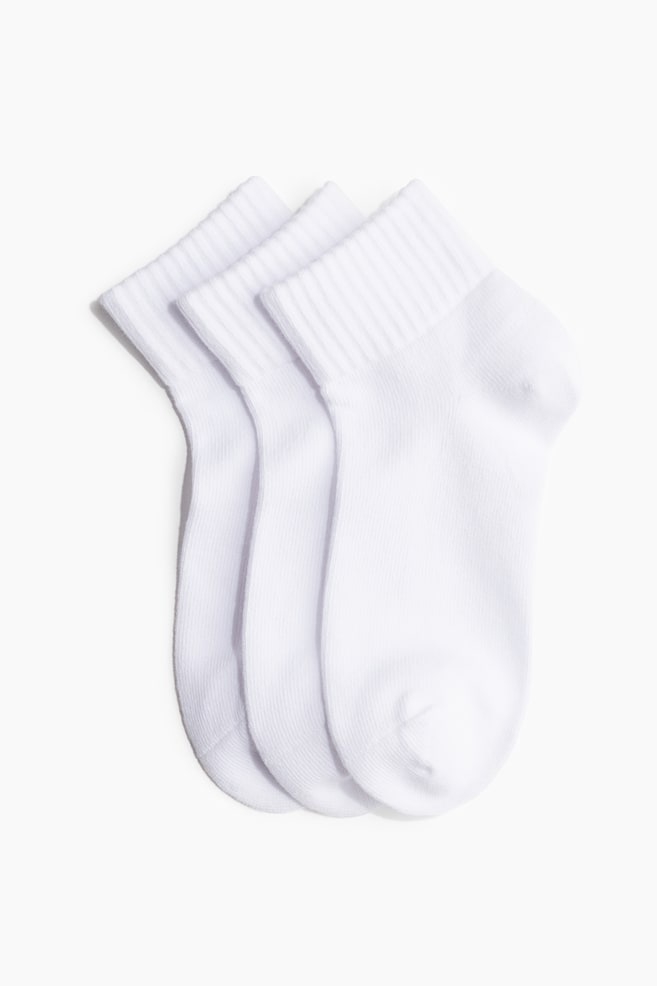 3-pack sports socks with DryMove™ - White - 1