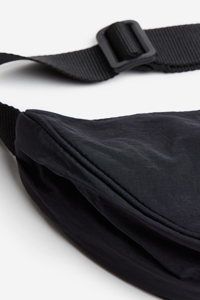Nylon shoulder bag - Black/Light beige - 3