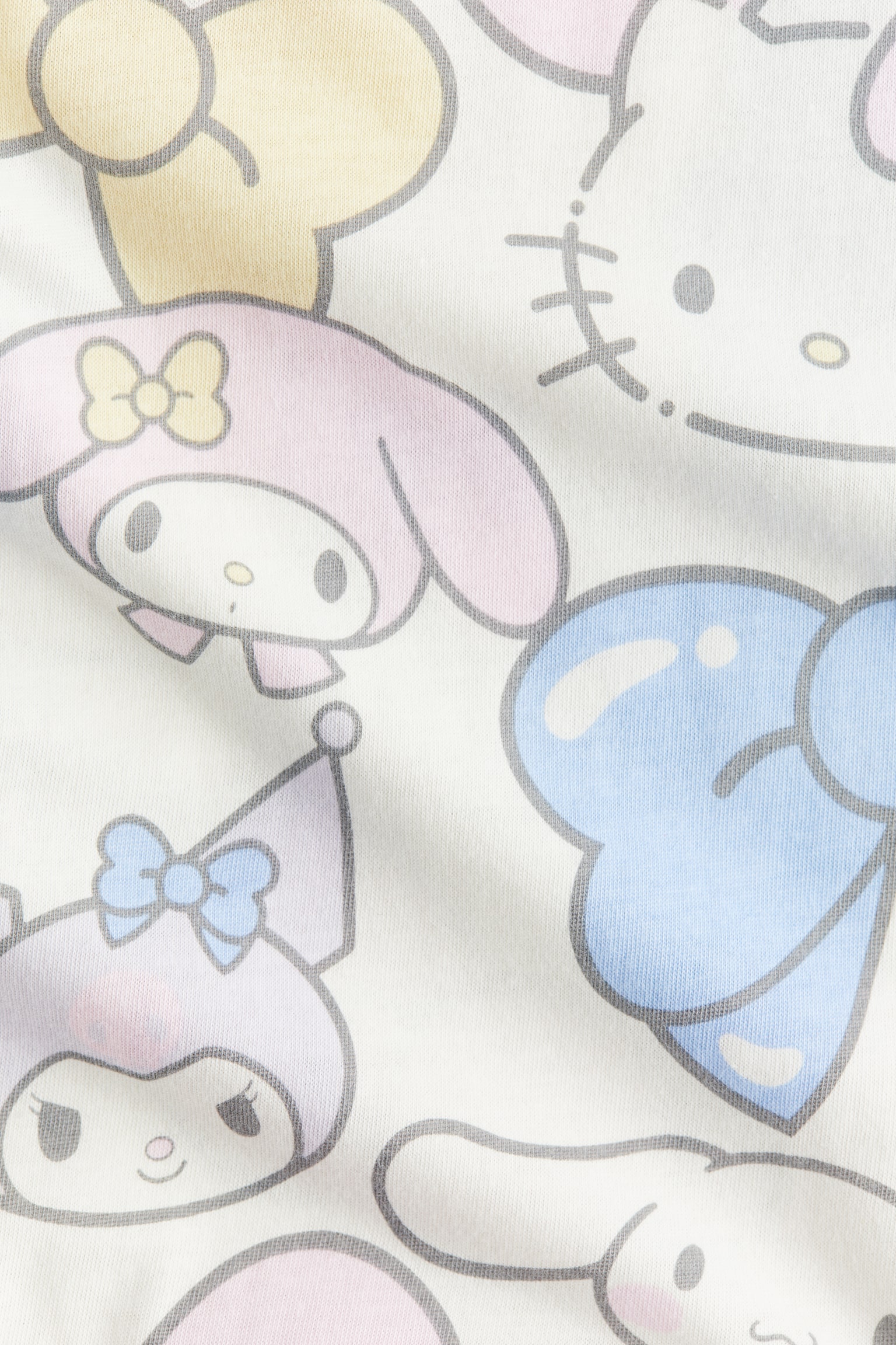 Váy cotton jersey in hình - White/Hello Kitty/Màu hồng nhạt/My Melody/Màu tím nhạt/Kuromi - 6