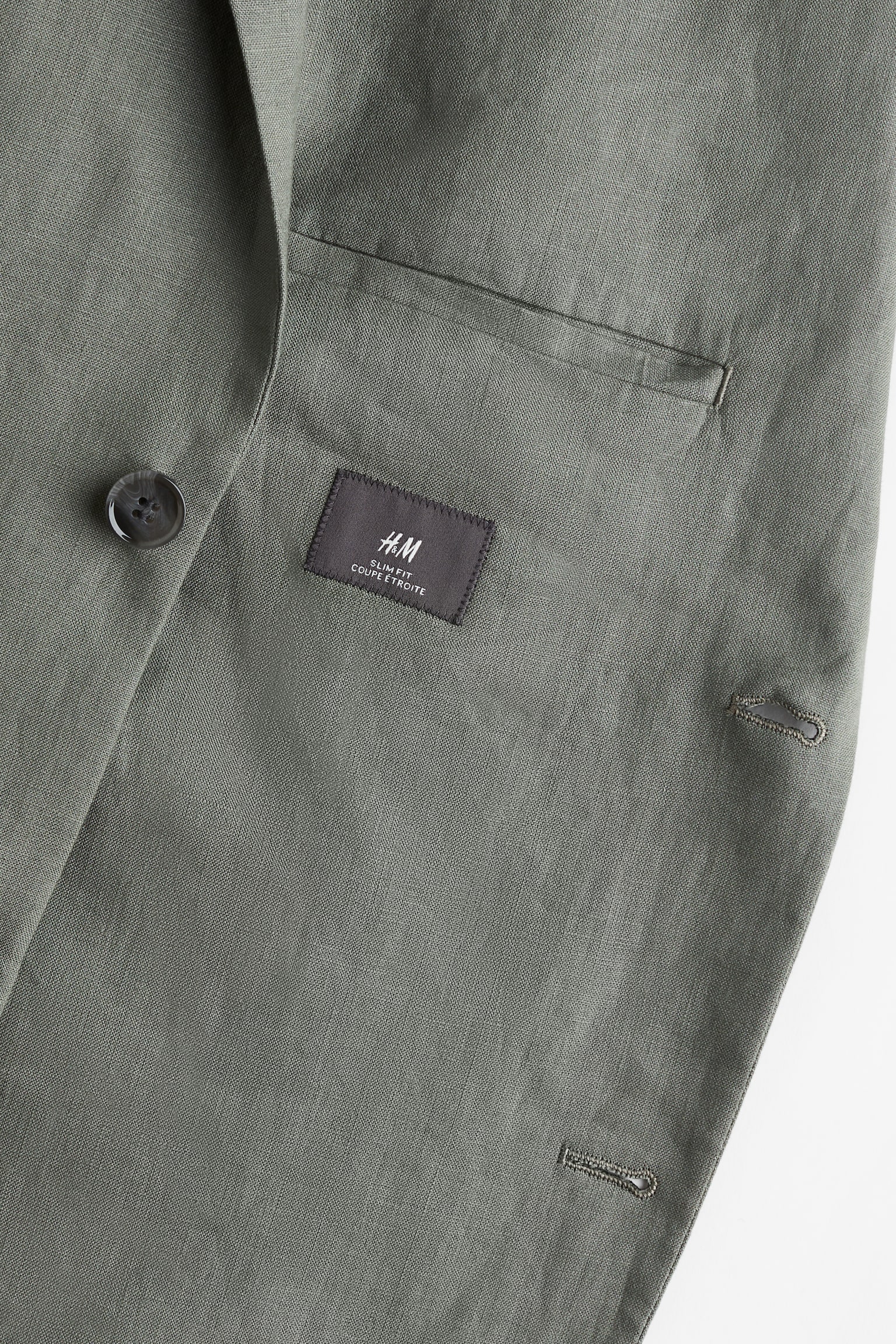 Slim Fit Linen jacket - Green/Light beige/Dark beige/Dark blue/Light grey - 5