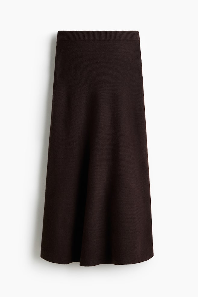 Gonna svasata in maglia - Marrone scuro/Giallo chiaro/Beige scuro/Bordeaux - 1