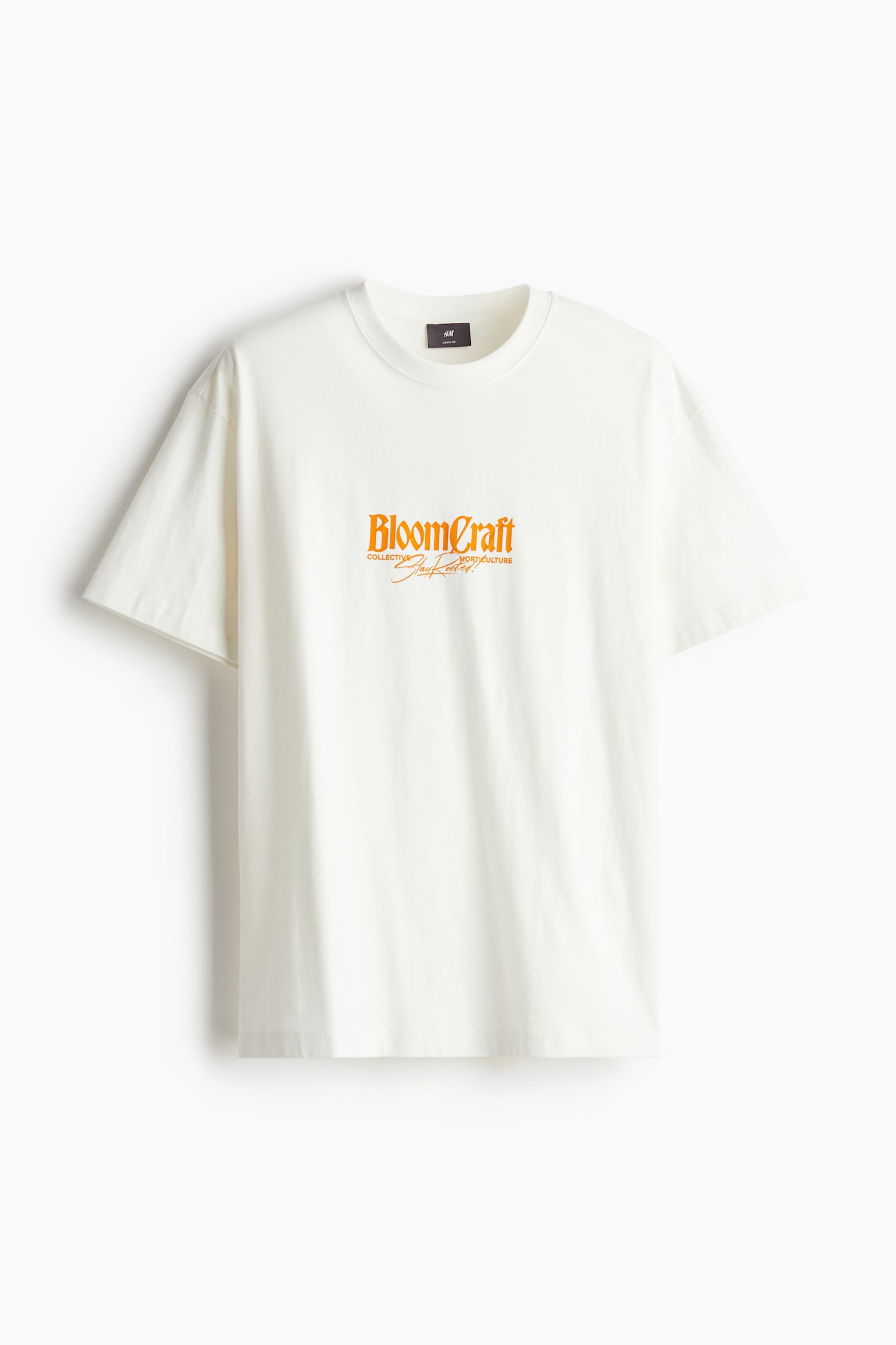 ルーズフィット プリントTシャツ - ホワイト／Bloomcraft/ピスタチオグリーン／Be Kind/ライトベージュ - 1