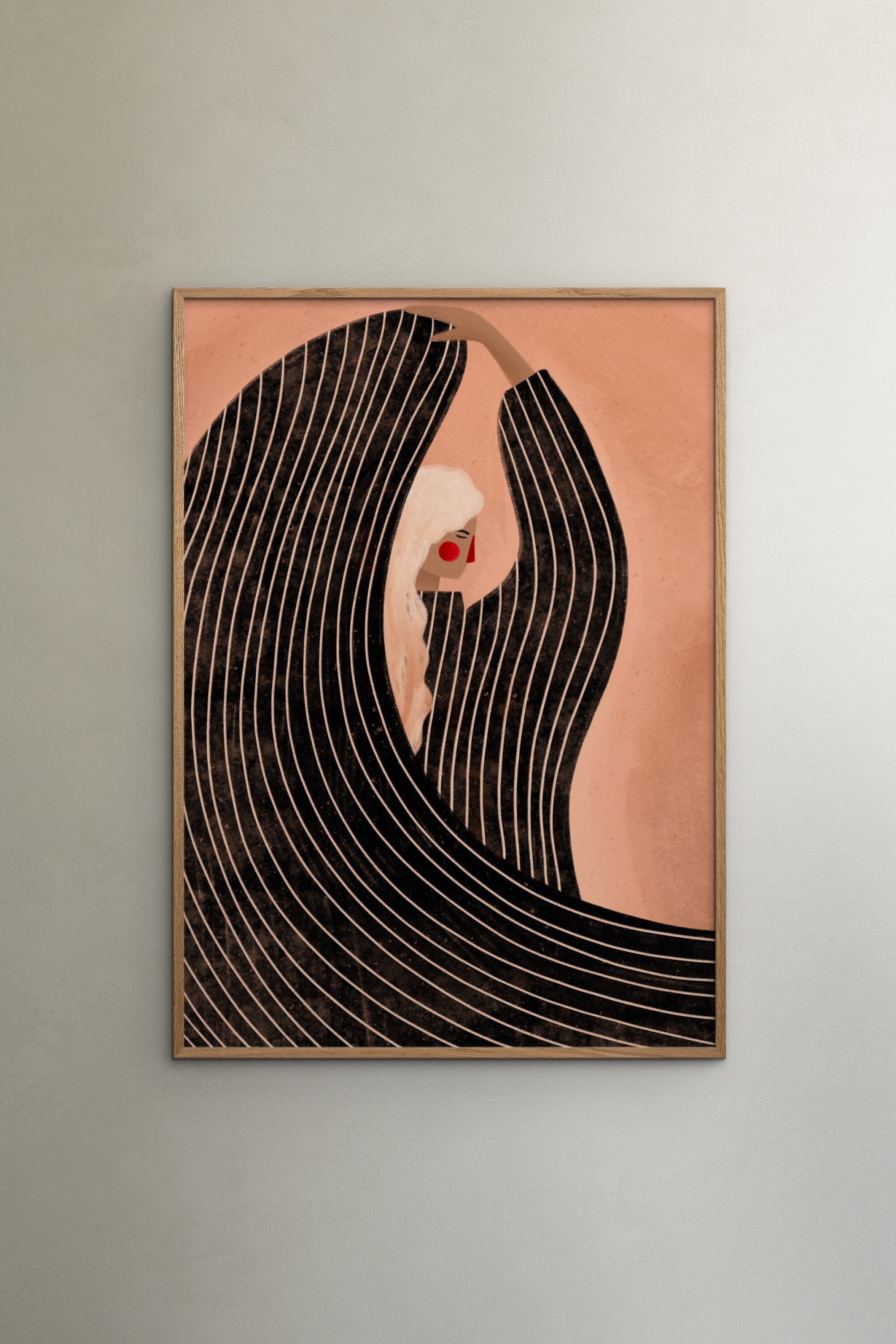 Bea Muller - The Woman With The Black Dress - Flerfarvet