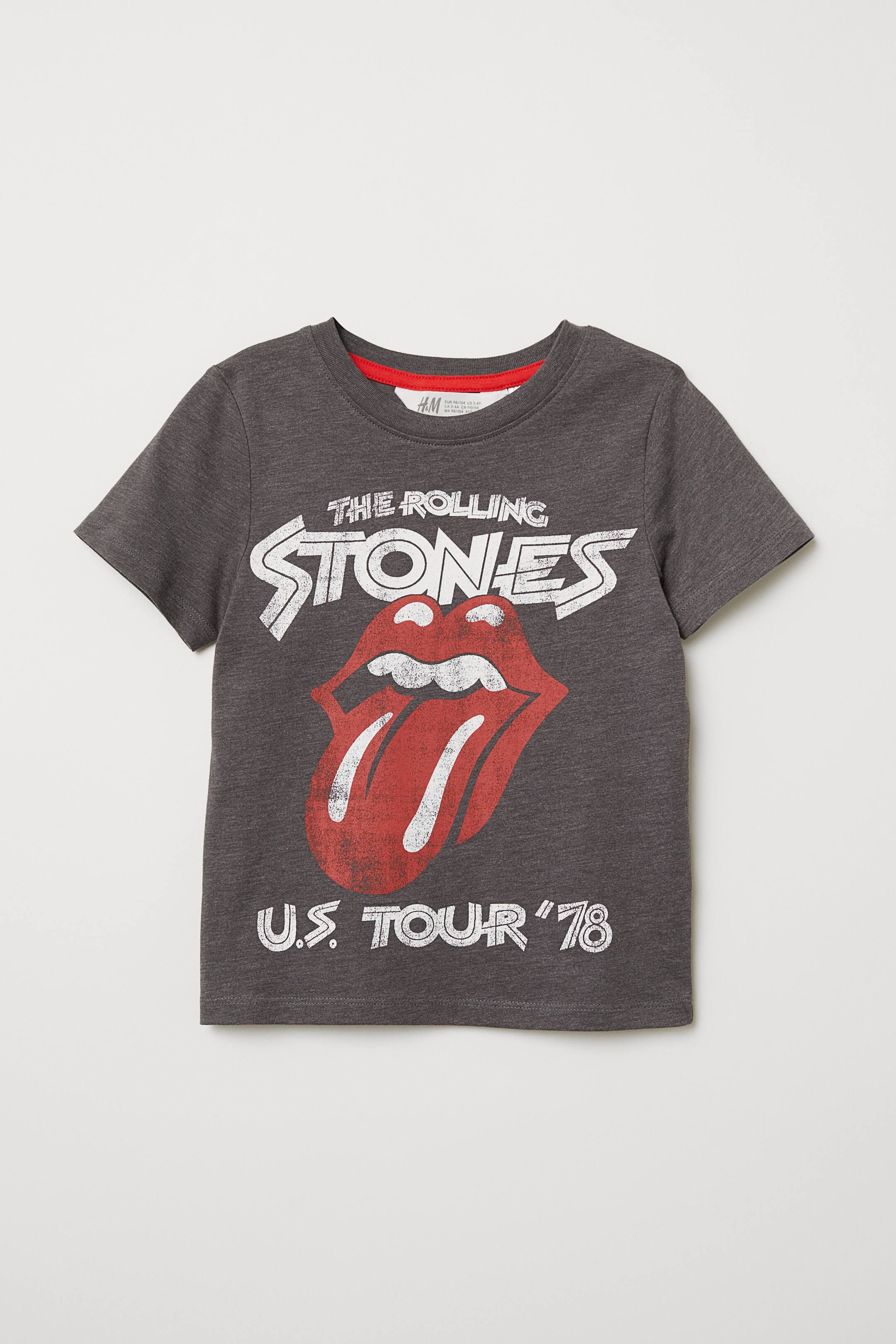プリントTシャツ - ダークグレー／Rolling Stones - Kids | H&M JP