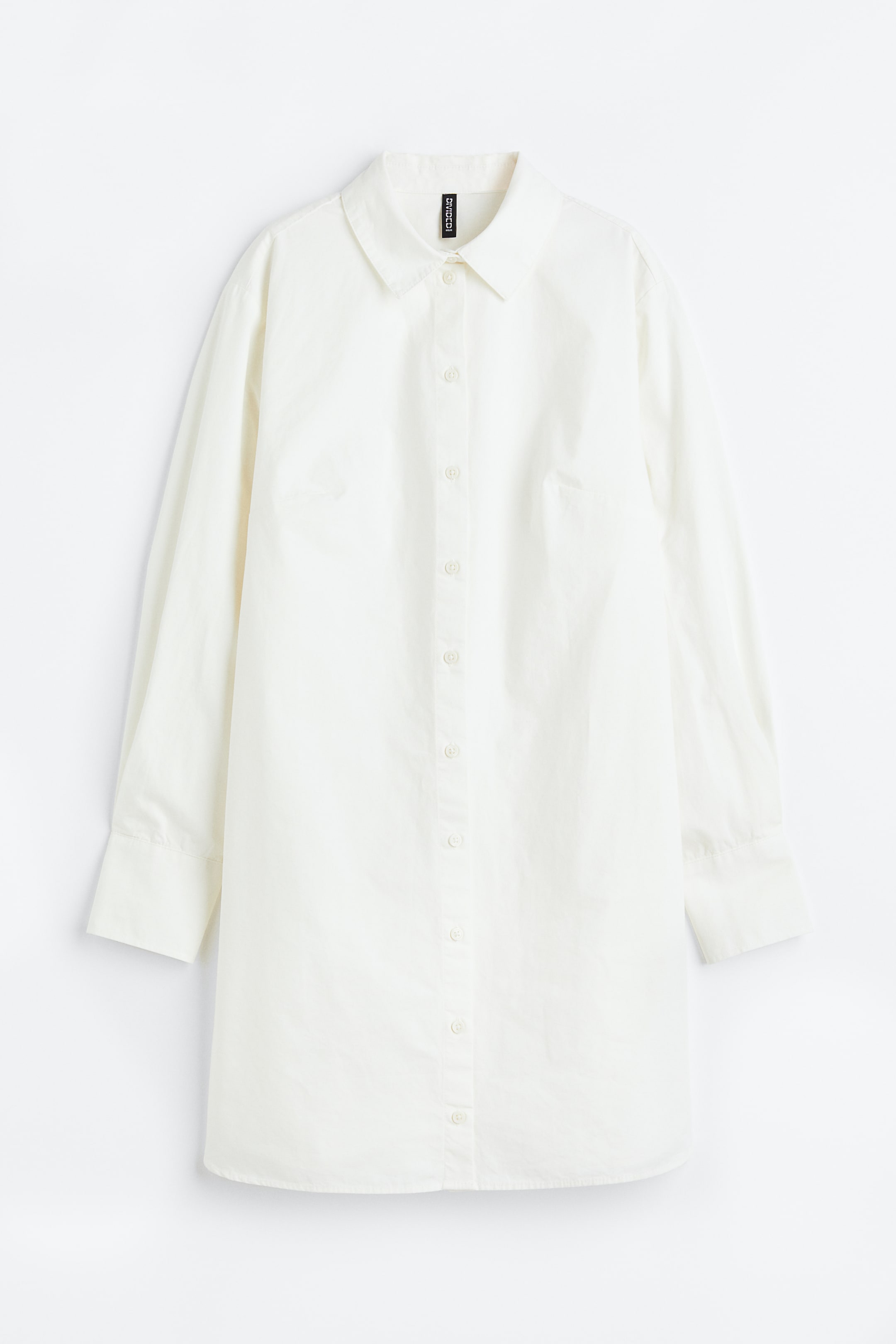 Cotton Poplin Shirt Dress - White - Ladies | H&M US