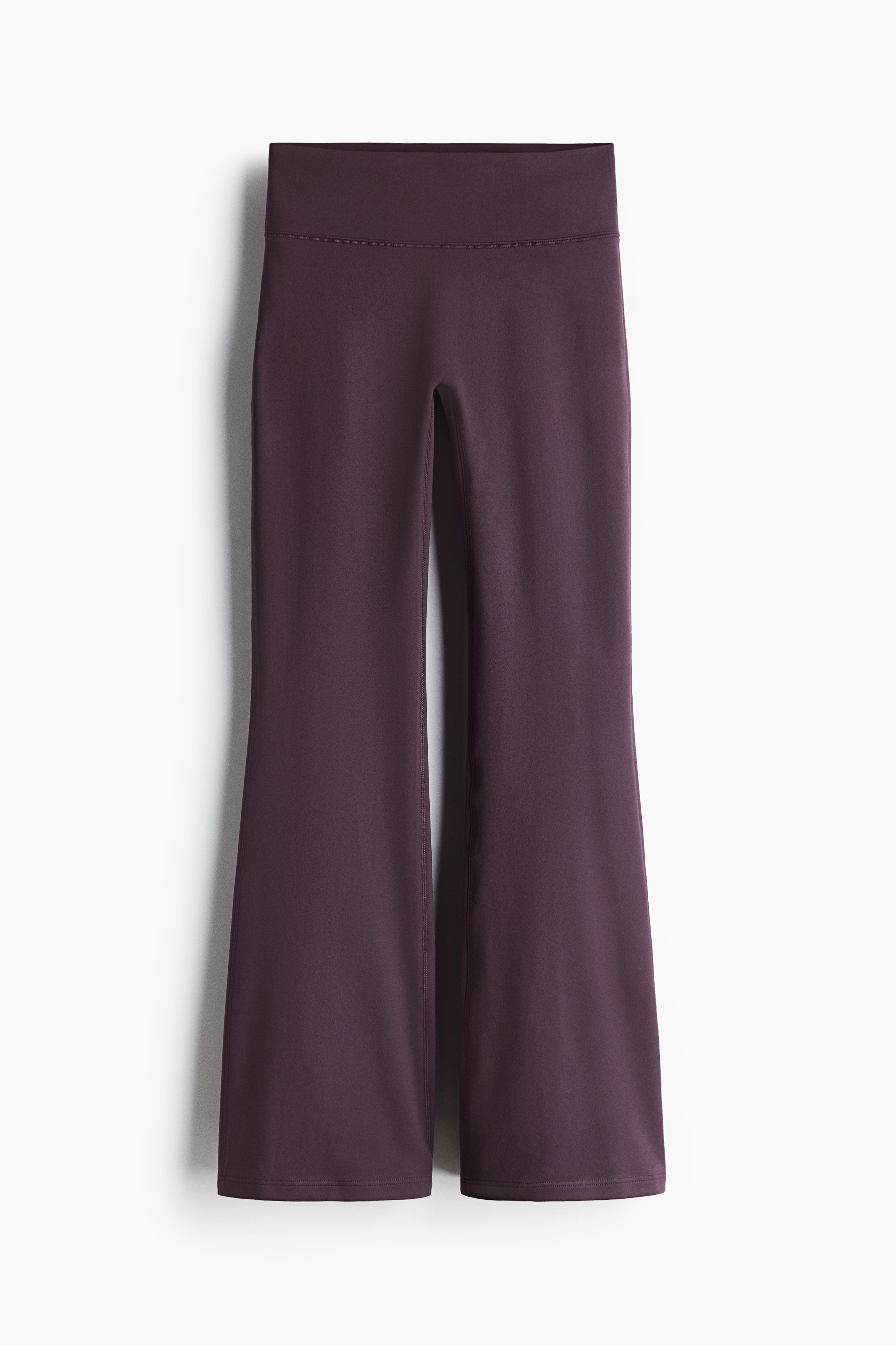 Ausgestellte Yogaleggings mit SoftMove™ - Auberginenlila/Schwarz/Dunkelbraun