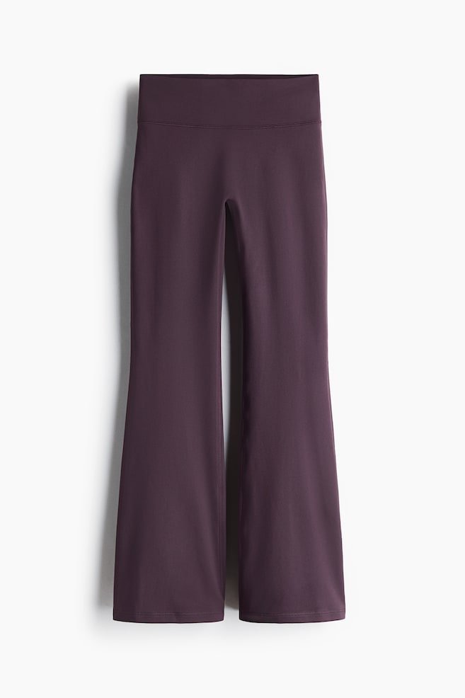 Ausgestellte Yogaleggings mit SoftMove™ - Auberginenlila/Schwarz/Dunkelbraun/Hellrosa/Marineblau - 1