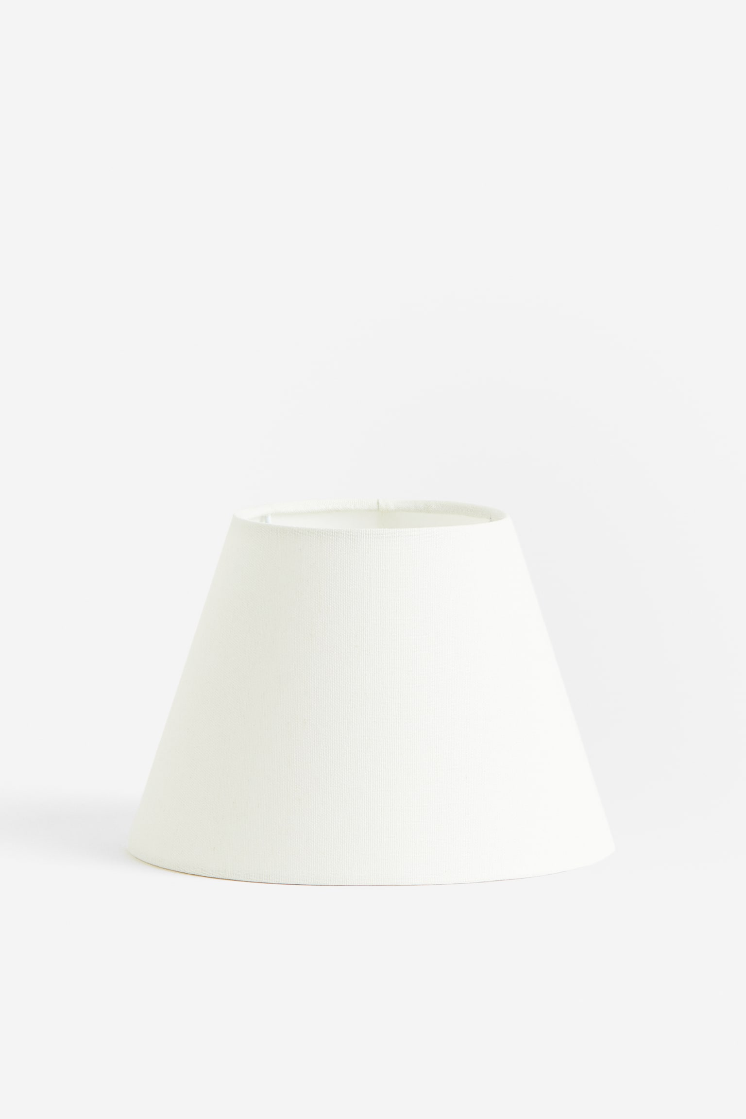 Small linen-blend lamp shade - White/Beige - 1