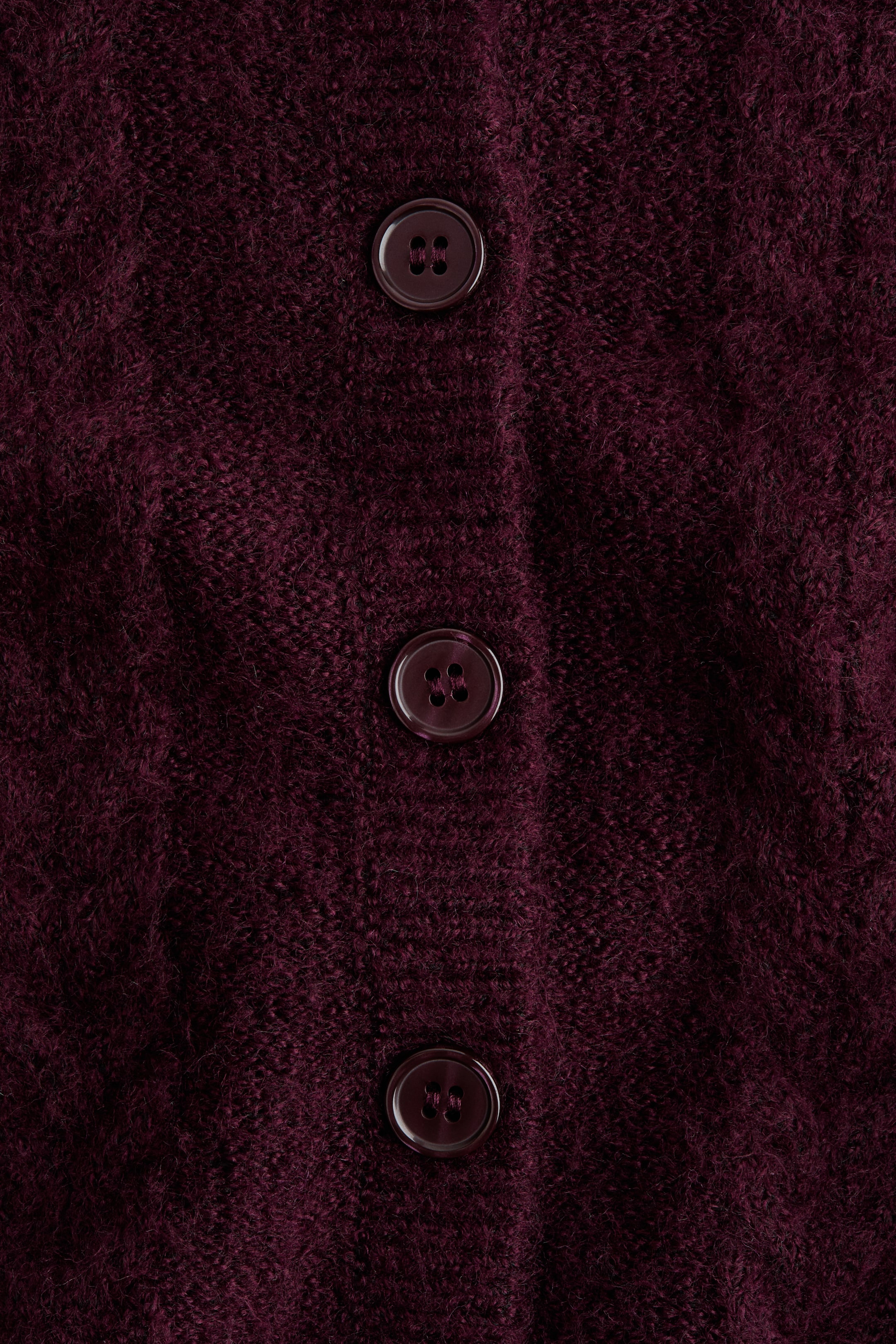 Ampliar la imagen: Cárdigan en tejido trenzado - Rojo ciruela - Ladies | H&M MX 2