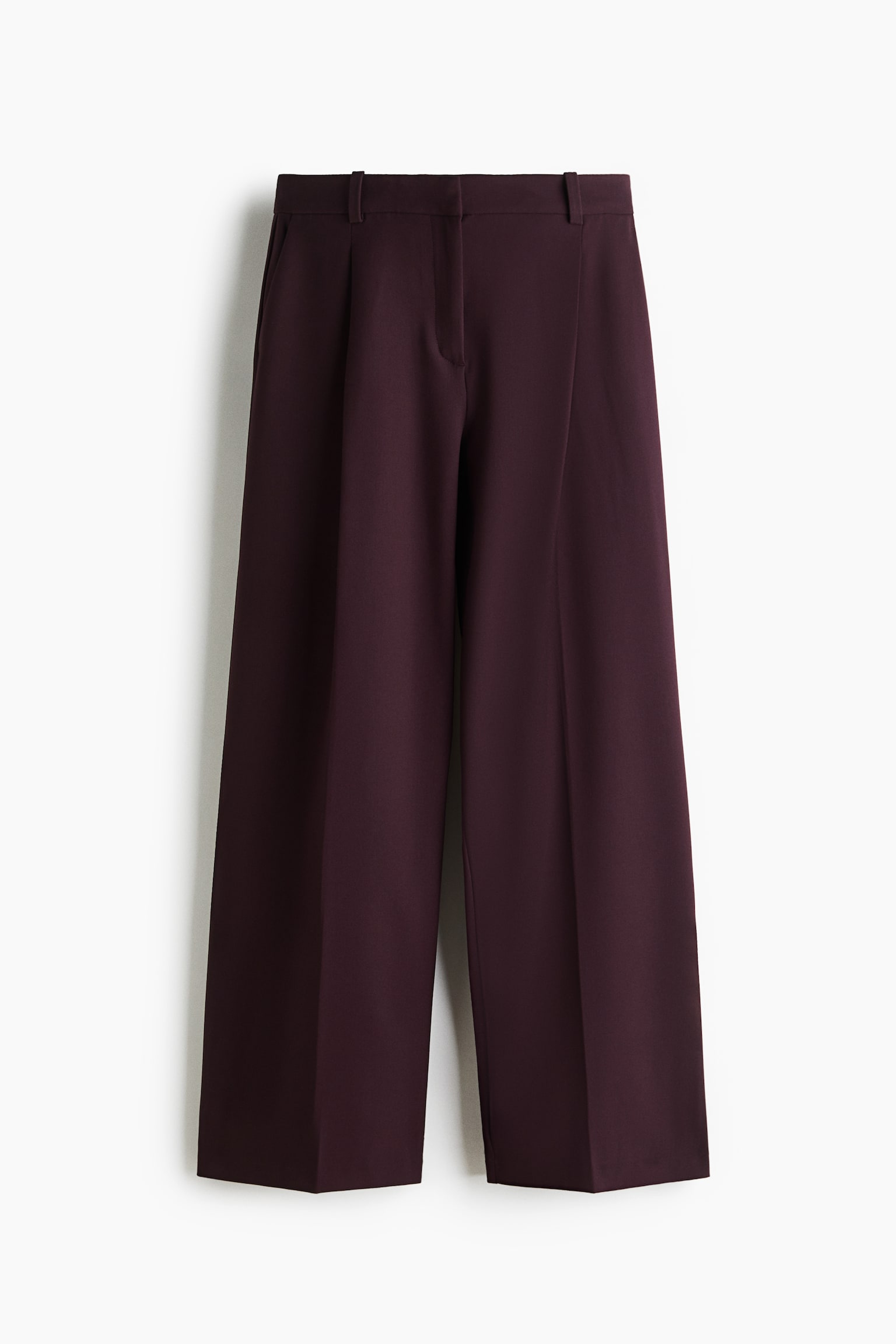 Wide-Leg Dress Pants - Burgundy/Black/Dark gray/checked/Dark brown