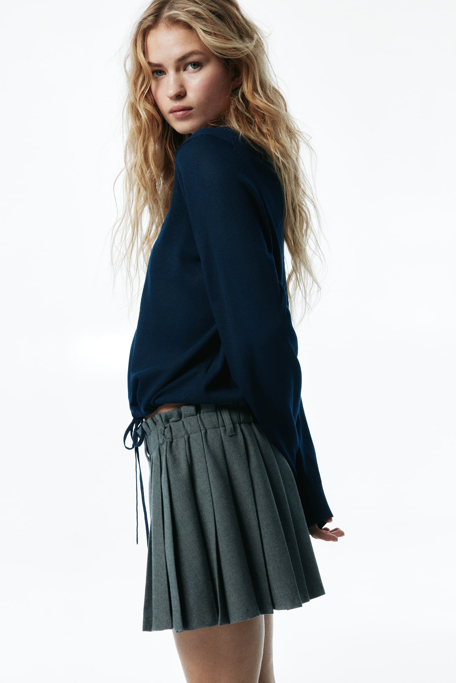 Drawstring jumper - Dark blue - 3