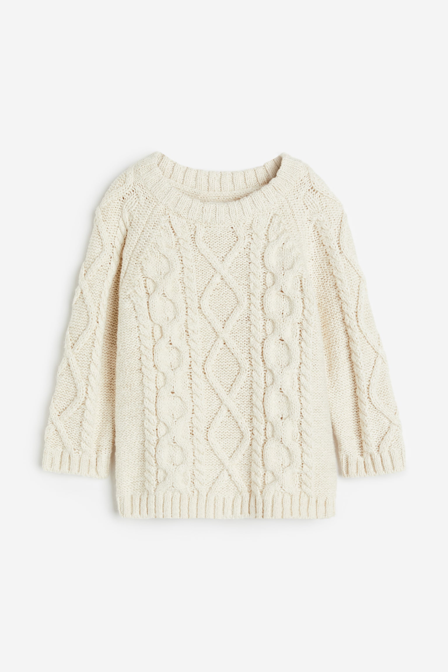 Cable-knit jumper - White - 1