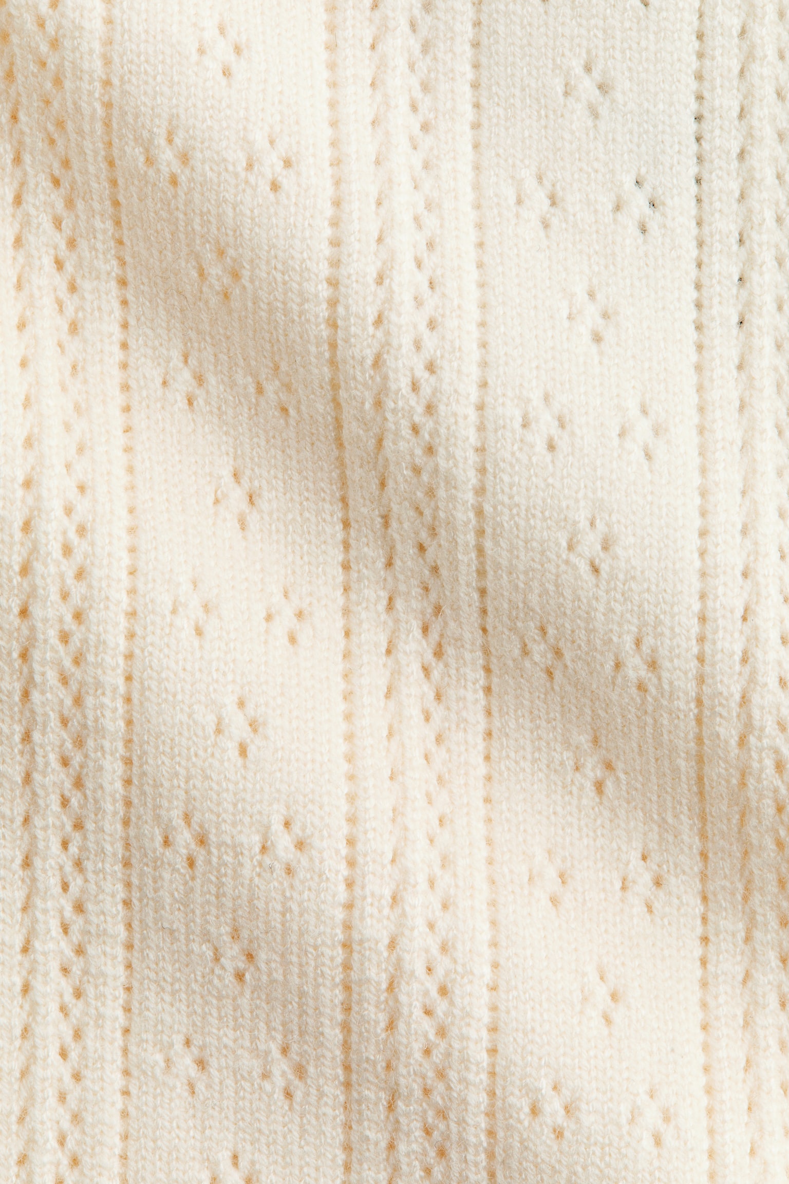 Pointelle-knit strappy top - Light beige - 6