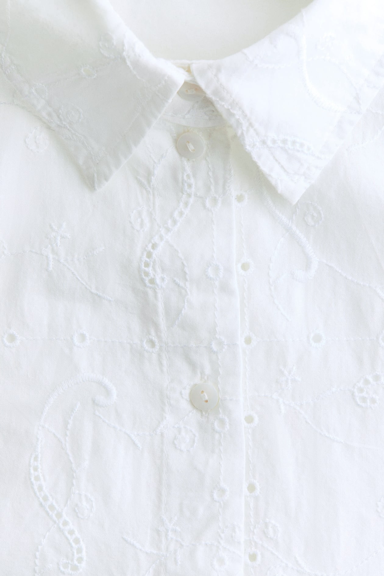 Oversized Eyelet-Embroidered Shirt - image 4