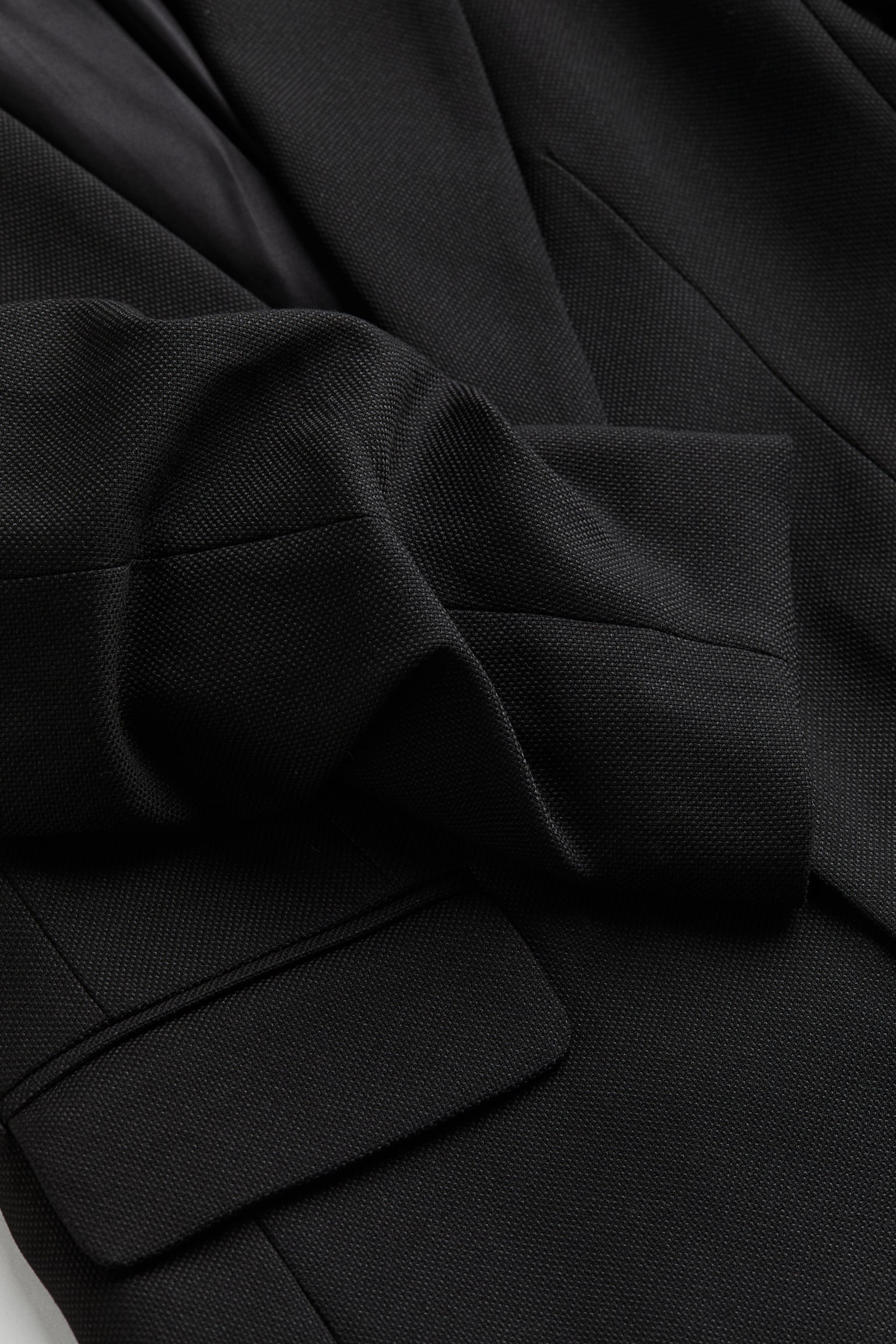 Áo blazer có tay may nhún vải - Màu đen - 2