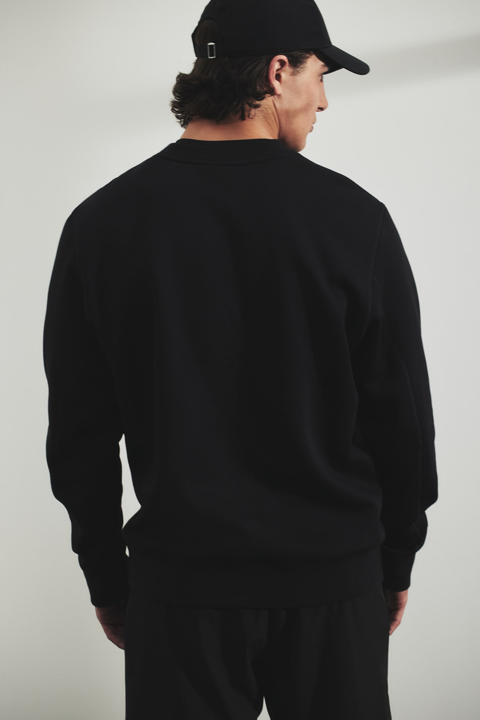 Sports sweatshirt in DryMove™ - Black/Light grey marl - 6