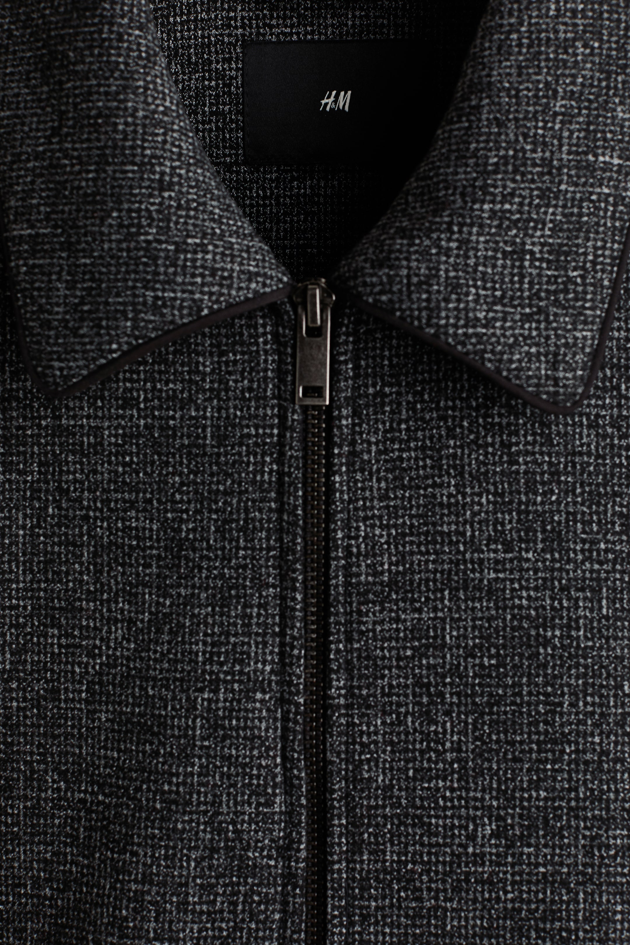 이미지 확대 보기: 해링턴 스타일 재킷 - 블랙/체크 - Men | H&M KR 8