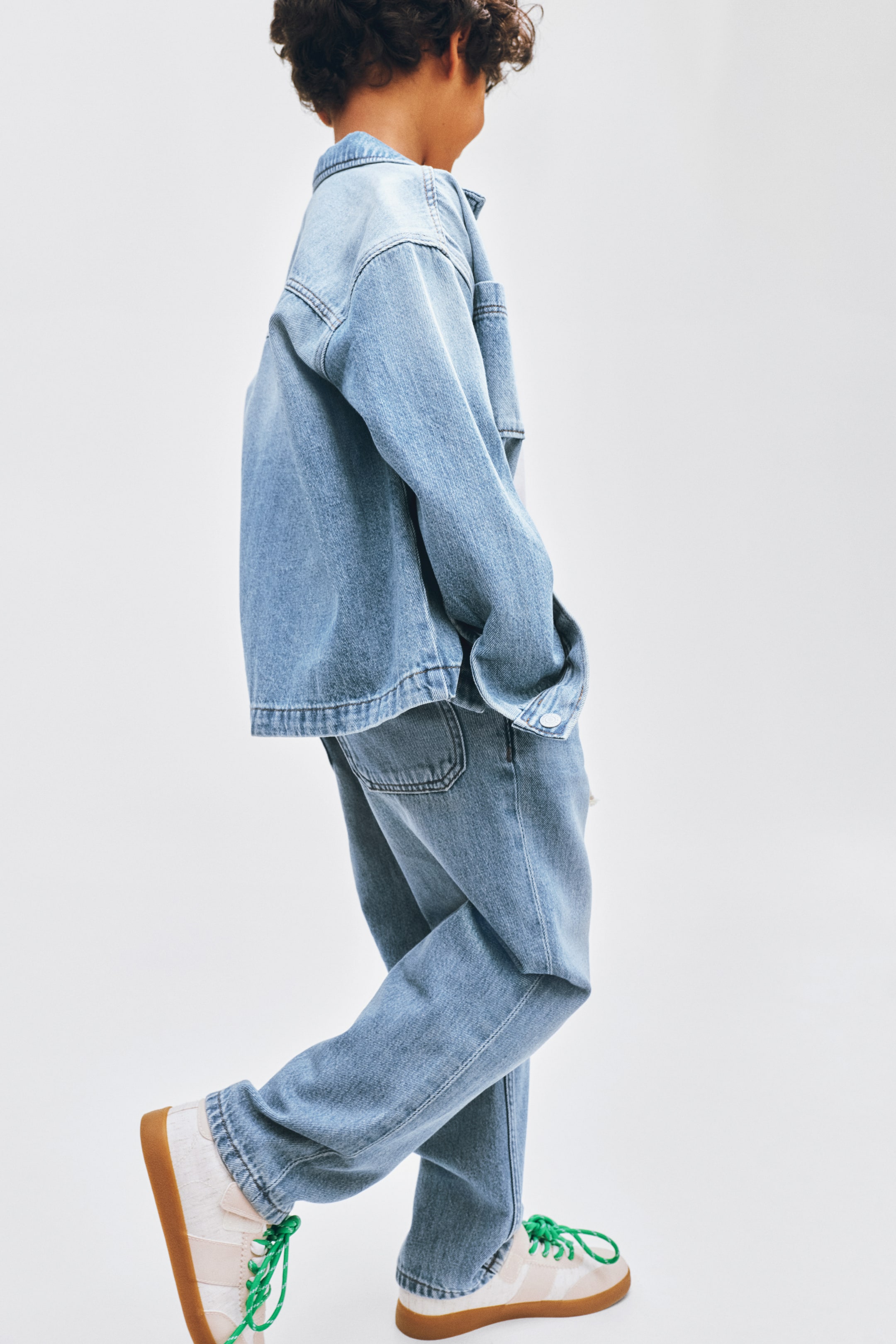 Pantalon en sergé à taille élastique