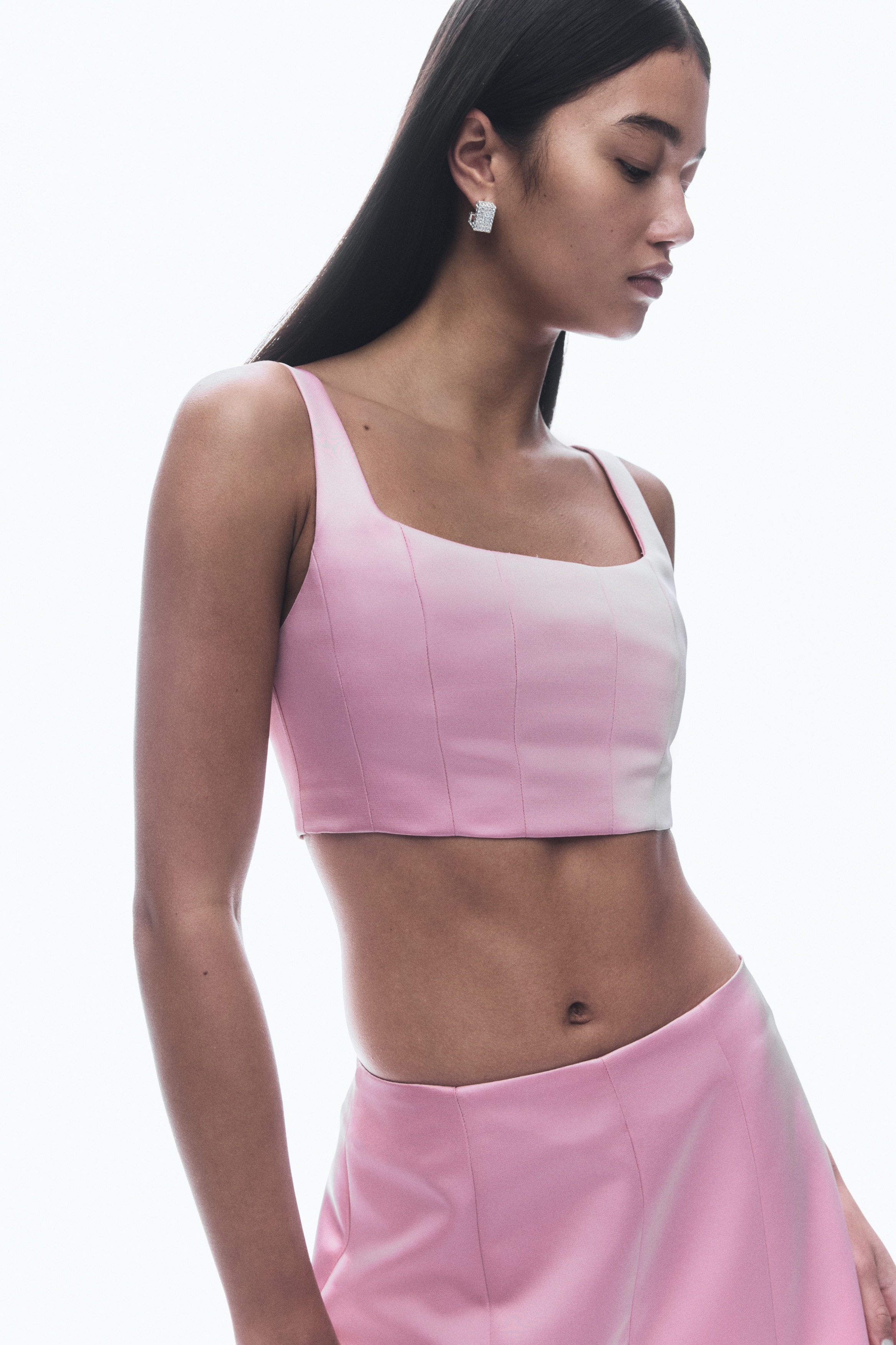 Bralette Top - Light pink/Pale grey
