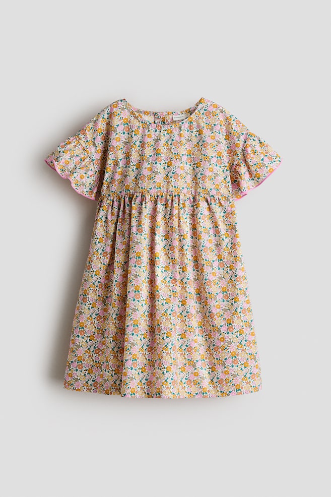 Printed cotton dress - Yellow/Floral - 1