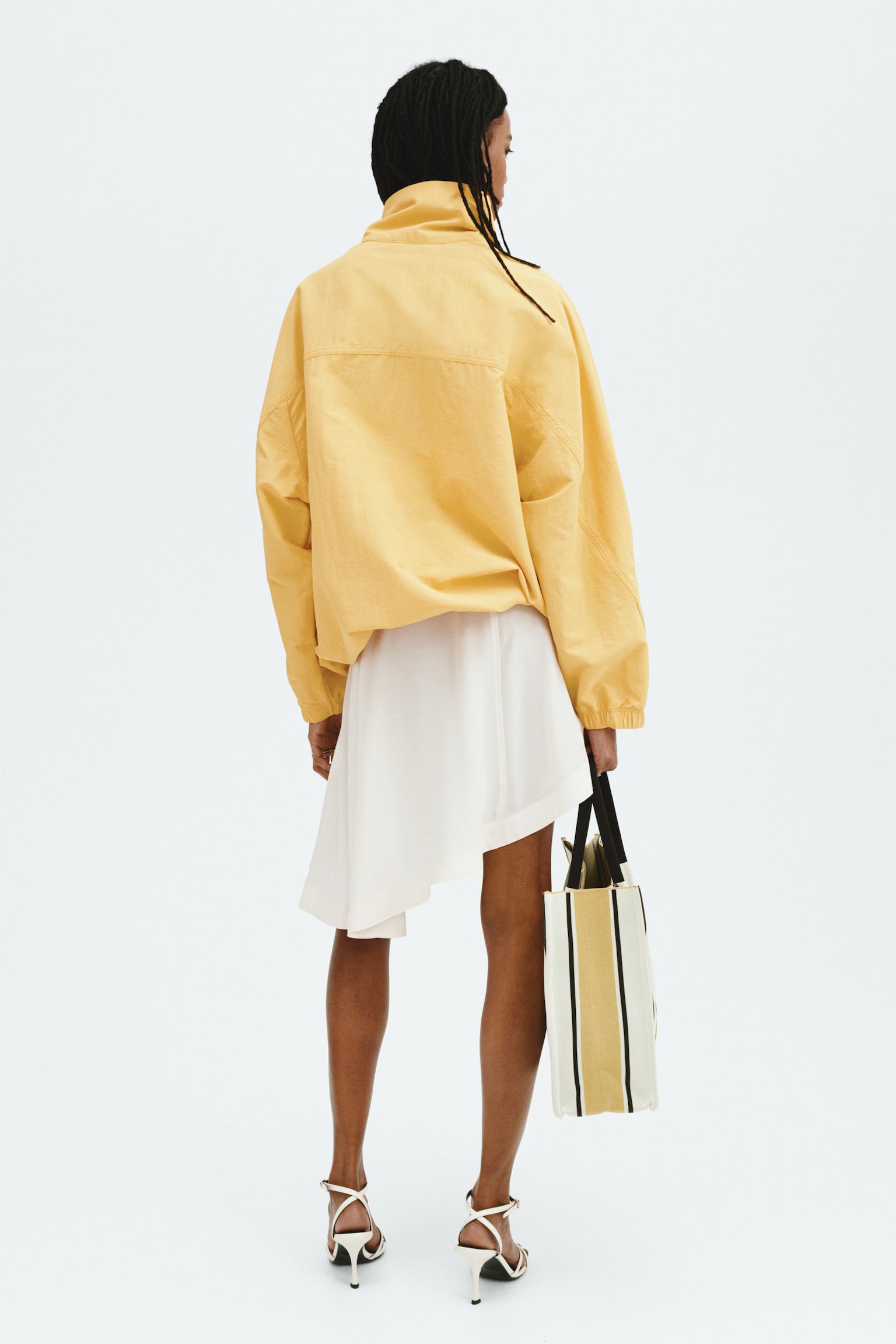 Oversized nylon jacket - Yellow - 6