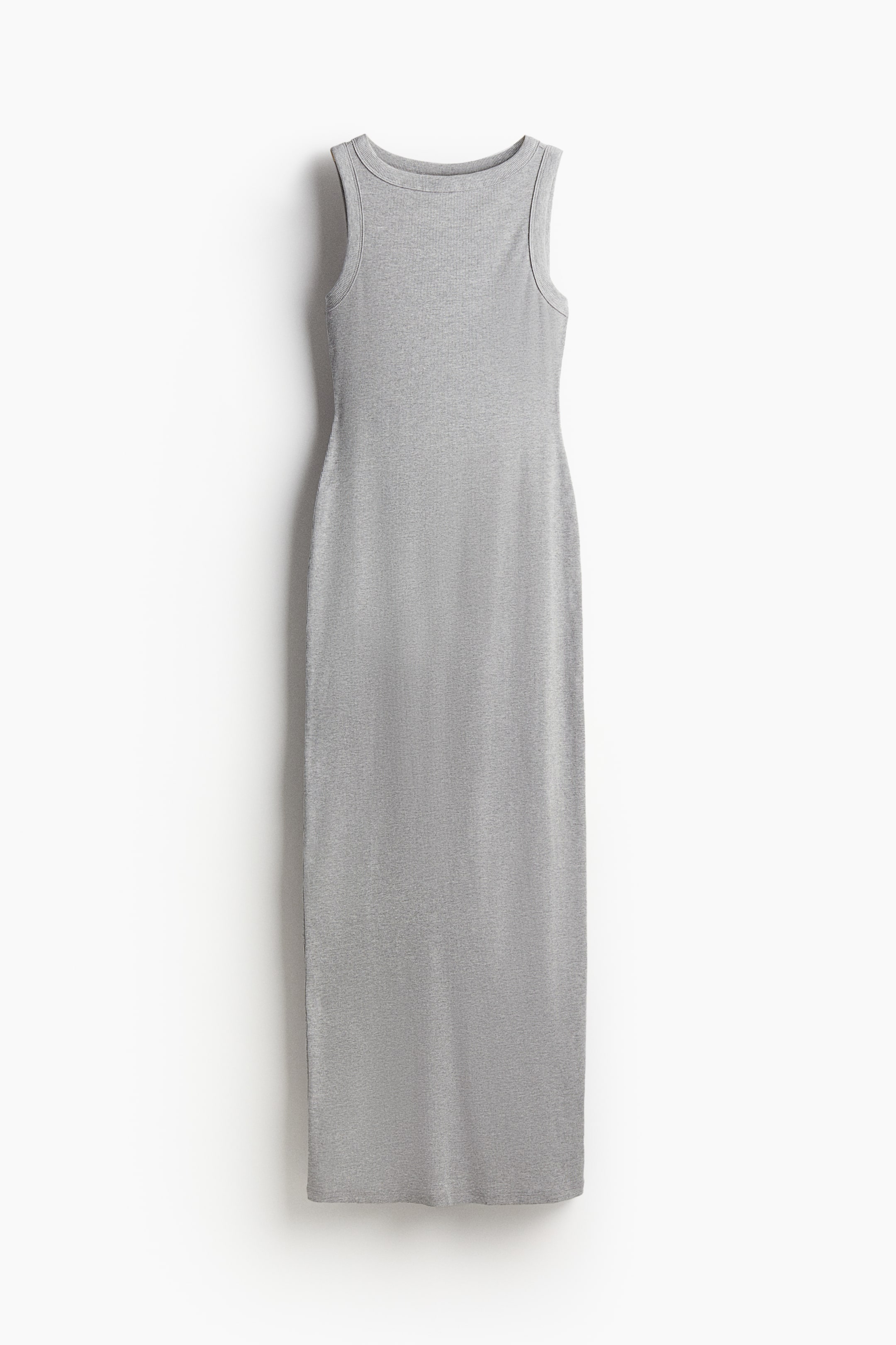 Ribbed Bodycon Dress Light Grey Marl Ladies Handm Gb