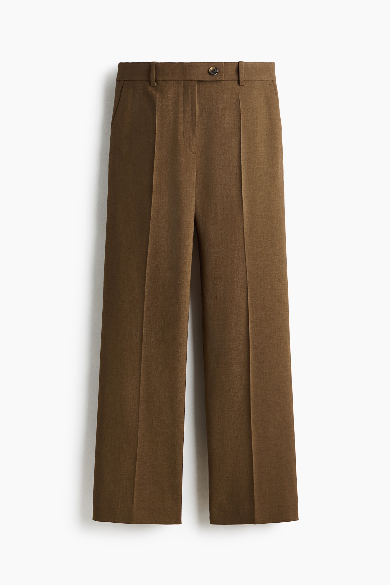 Tailored trousers - Dark khaki green/Grey marl