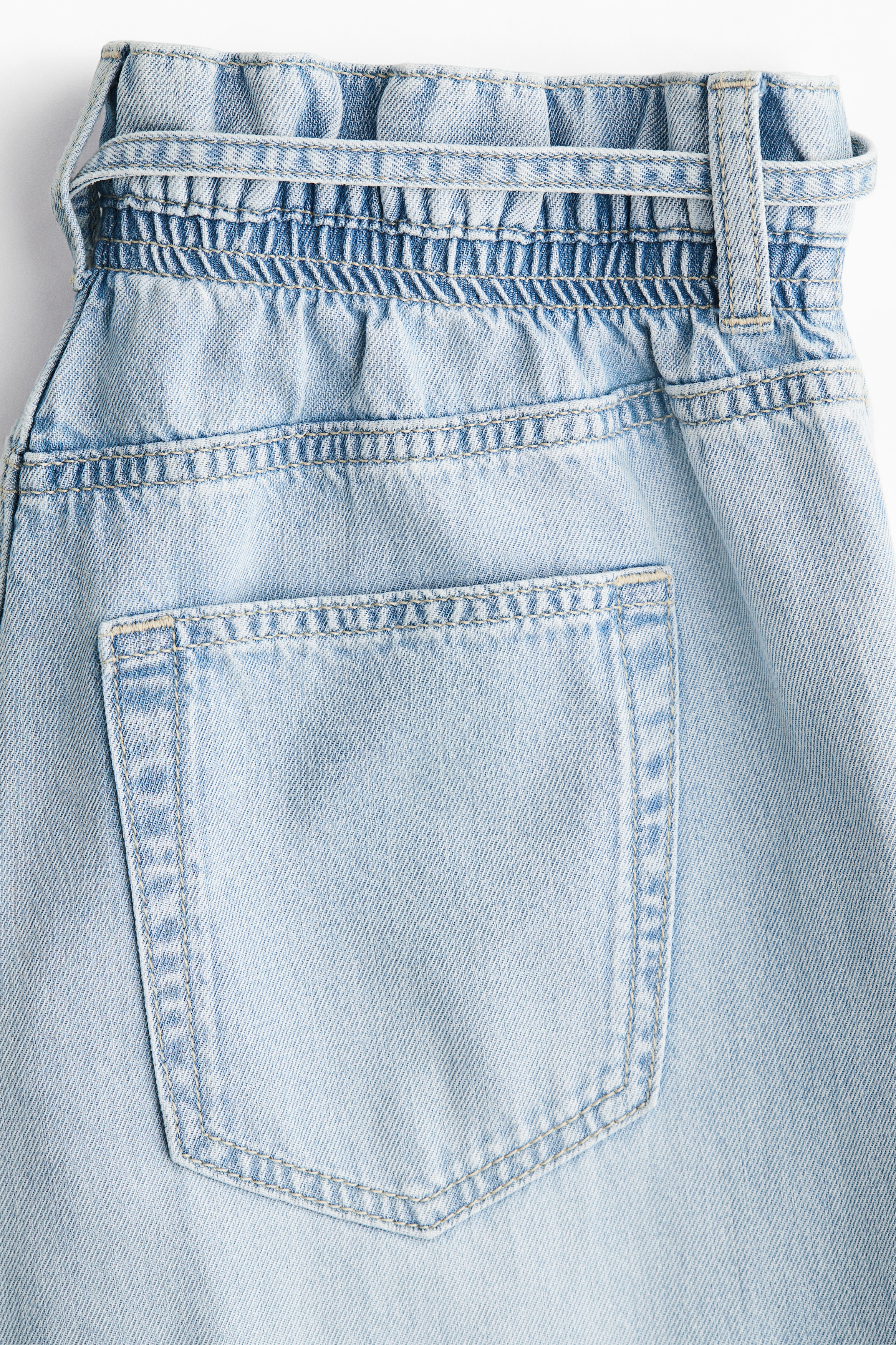 Belted paper bag jeans