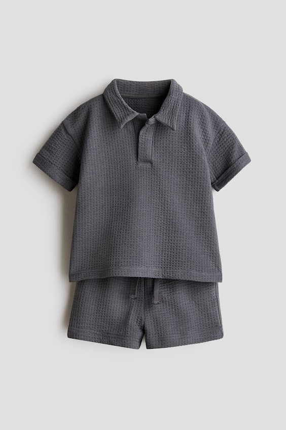 Детские топы H&M 2-Piece Waffled Cotton Set