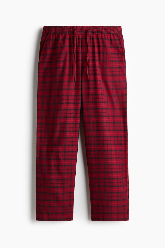 Pantaloni din flanel Relaxed Fit - Roșu/carouri/Maro/carouri/Albastru-închis/carouri/Bej/carouri - 1