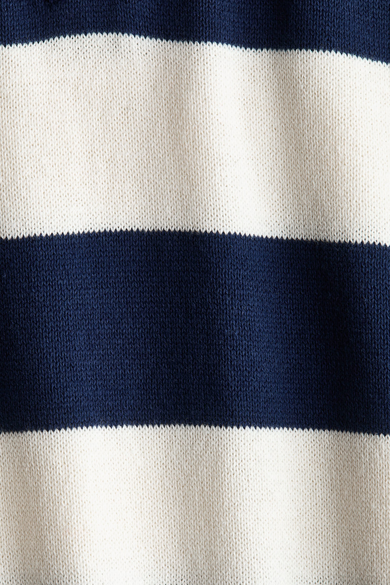 Cotton-knit polo shirt - Dark blue/White striped/Dusty blue - 2