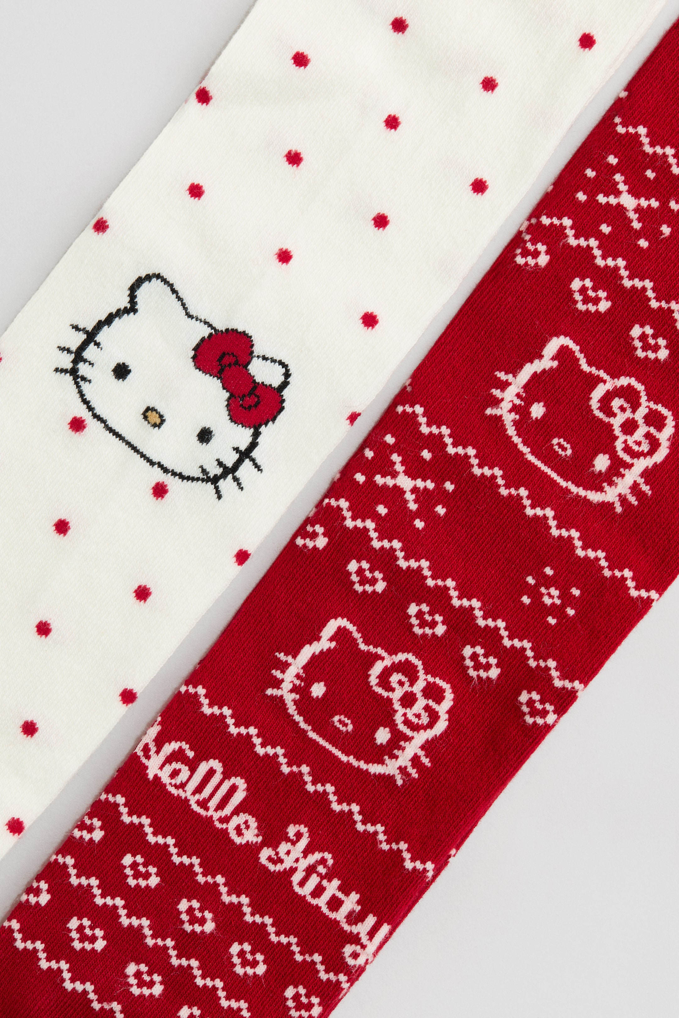 Lot de 2 collants en tricot jacquard