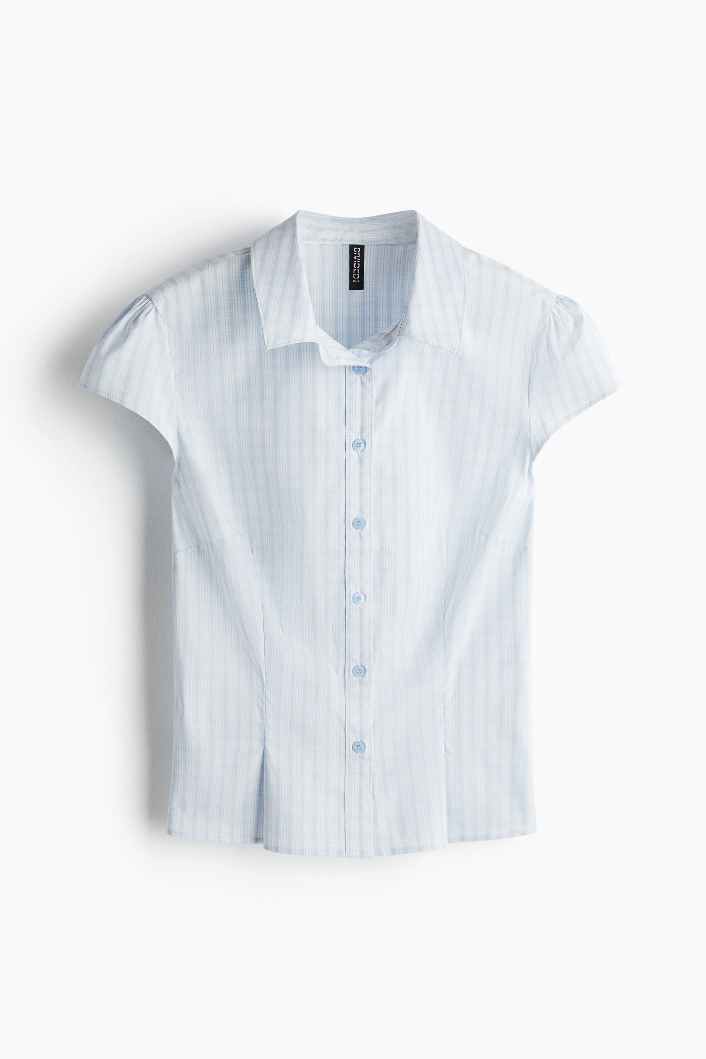 Camisa de manga corta - Azul claro/Cuadros