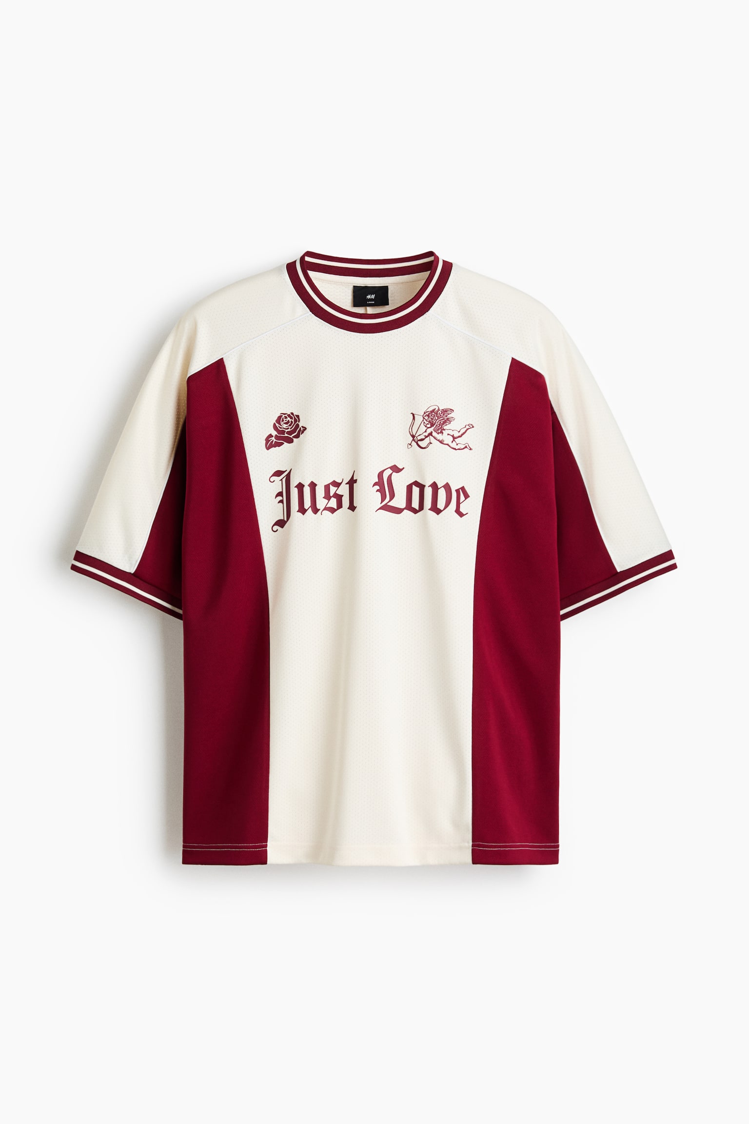 Playera Loose Fit - Blanco/Just Love/Rojo/Just Love - 2
