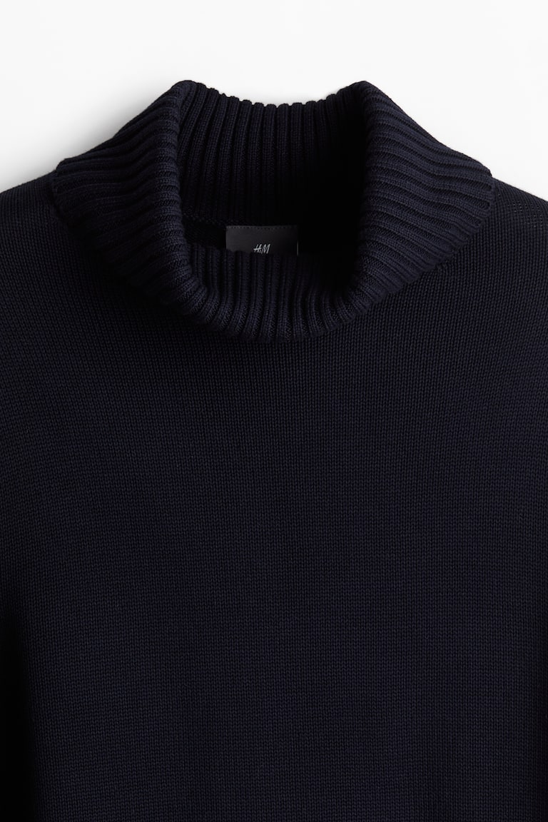 Cotton-blend turtleneck jumper