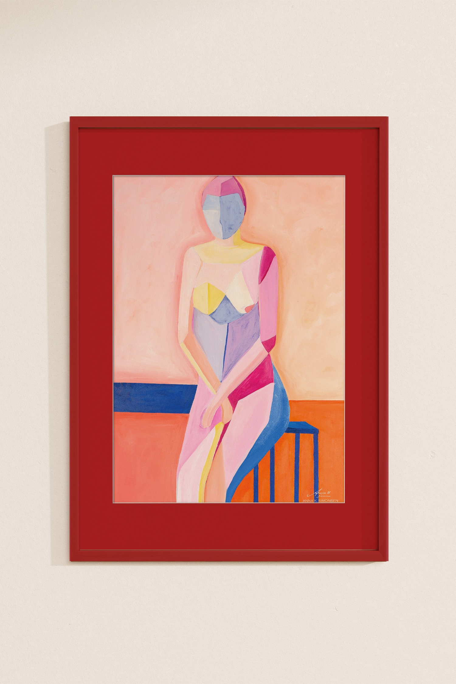 Anna K. Simonsen - Ariel (framed) - Flerfarvet