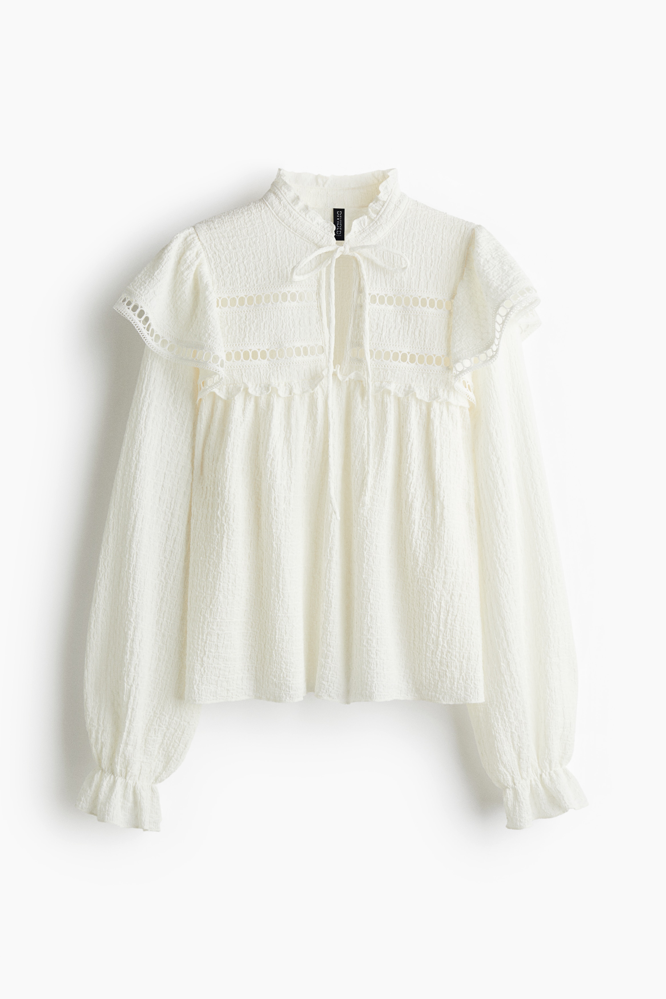 Camicetta in jersey strutturato - Crema/Azzurro