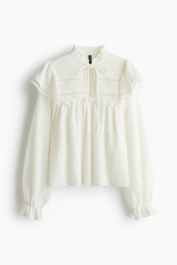 Женские блузки H&M Textured Jersey Blouse