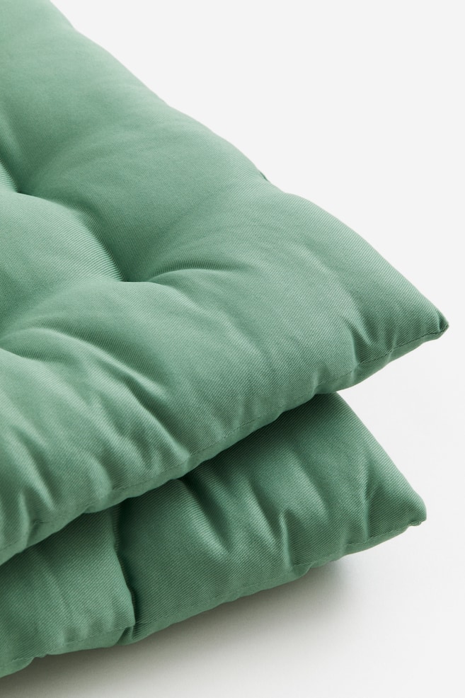 2-pack cotton seat cushions - Green/Dark greige/Anthracite grey/White/dc/dc - 2