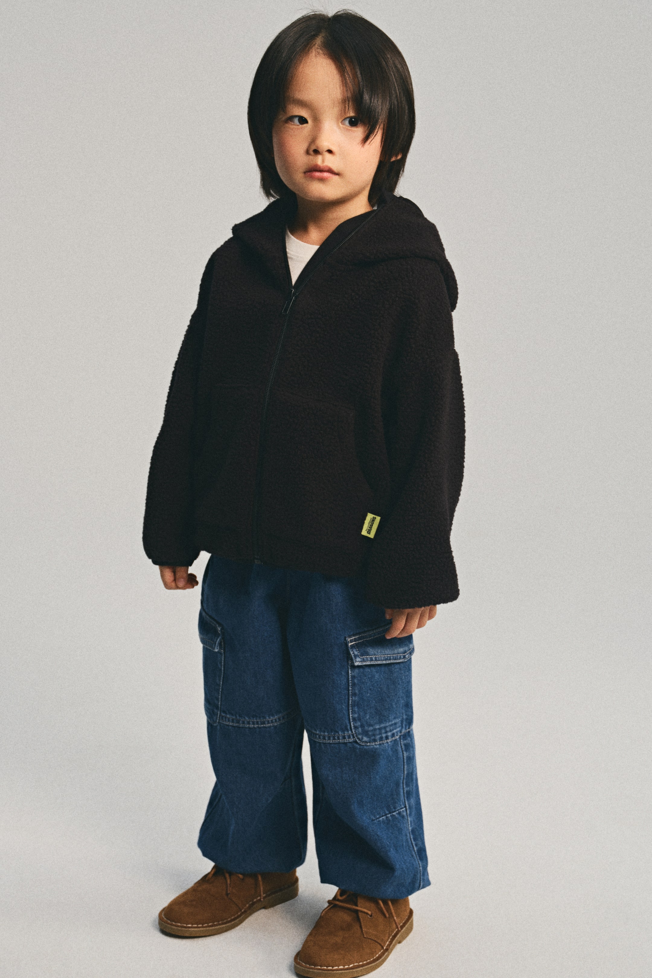 이미지 확대 보기: 테디 집업 후디 - 블랙/드래곤 - Kids | H&M KR 3