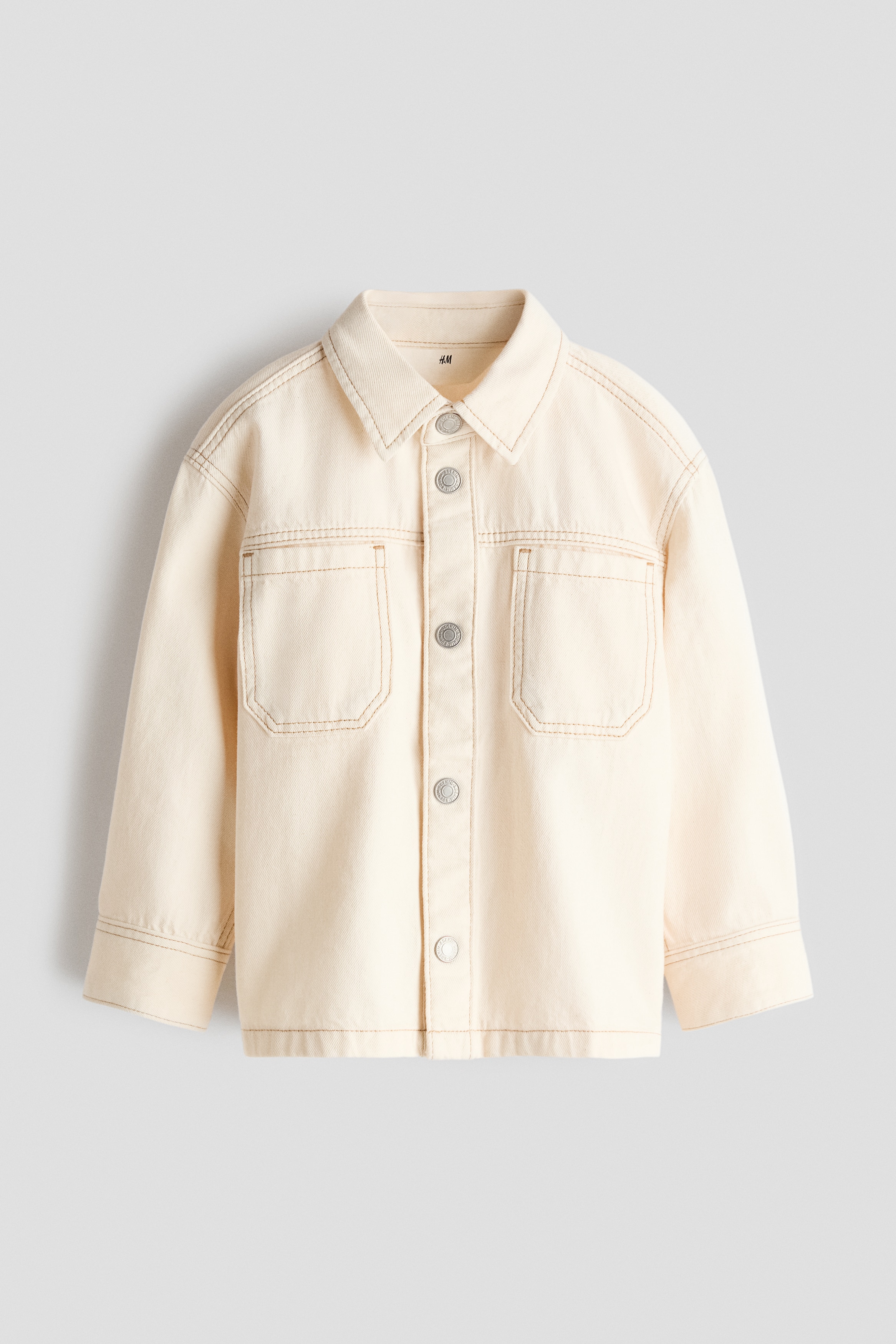 Surchemise en denim - Crème/Bleu denim clair