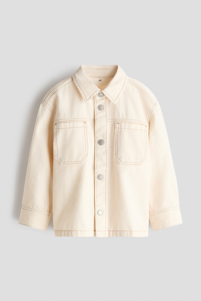 Overshirt in denim - Crema - 1