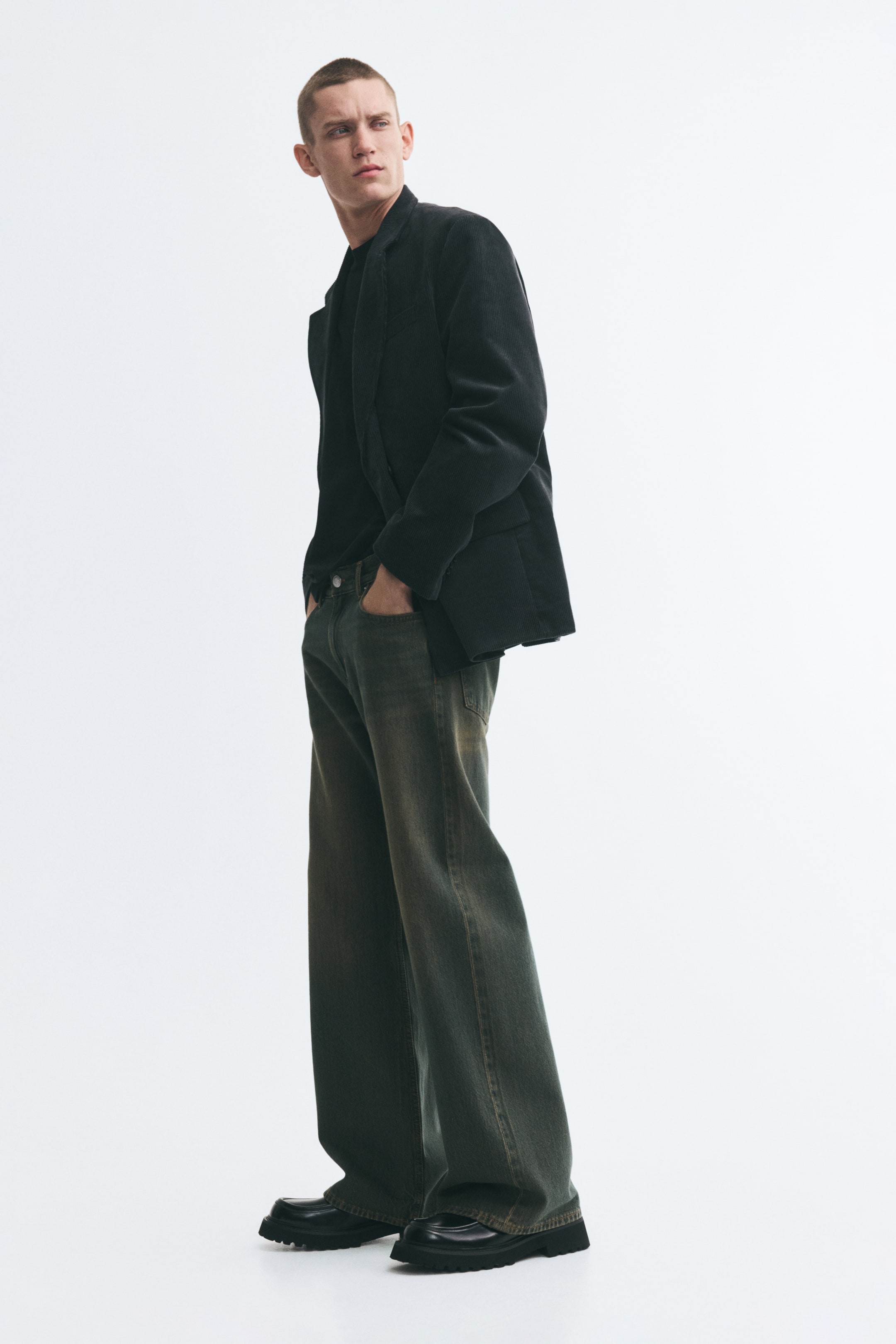 View larger image: Relaxed Bootcut Jeans - Dusty denim blue - Men | H&M MY 1