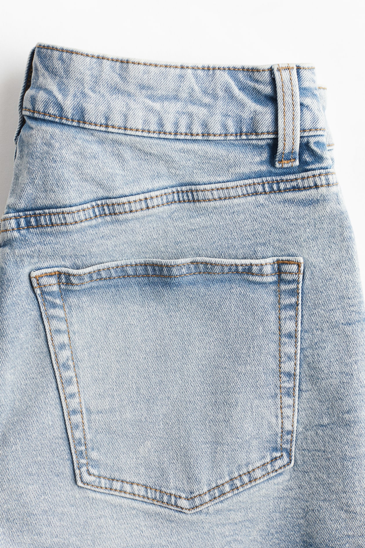 Kamilia High Rise Denim Shorts Mid Blue
