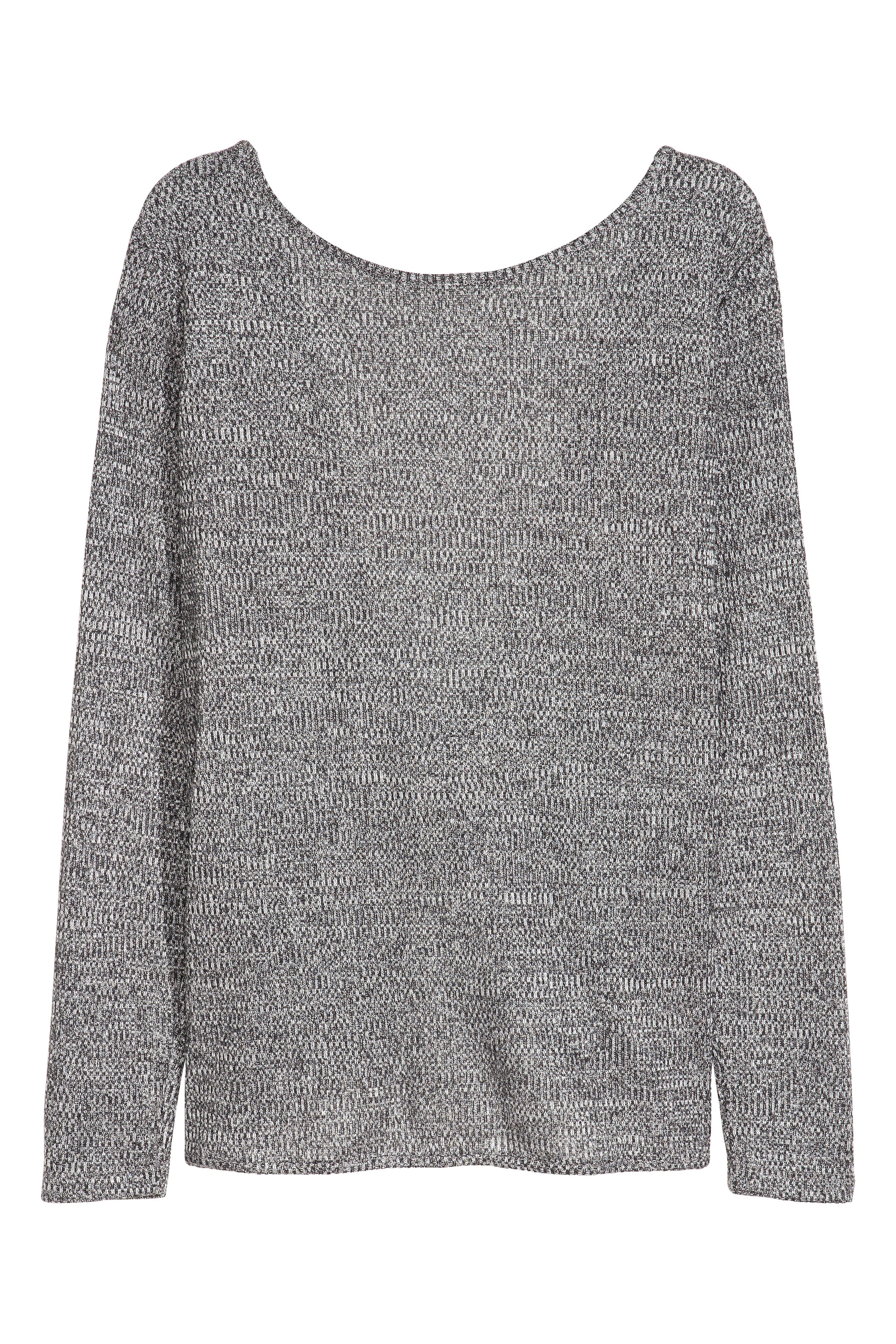 Agrandir l'image: Top drapé - Noir chiné - FEMME | H&M FR 1