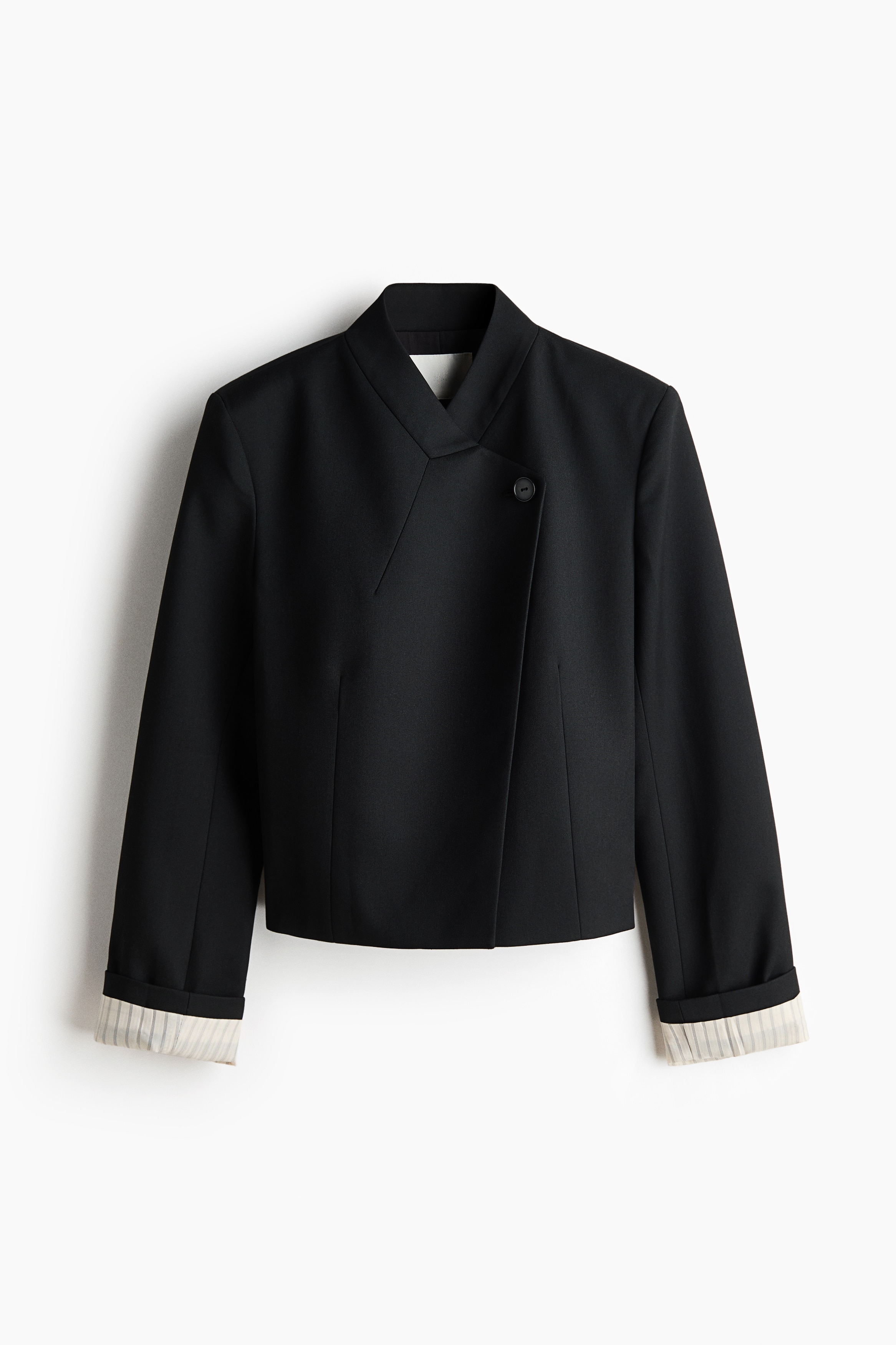 Oversized single-breasted blazer - Black