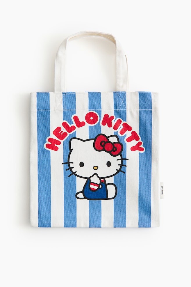 Tote bag avec motif imprimé - Bleu/Hello Kitty - 1