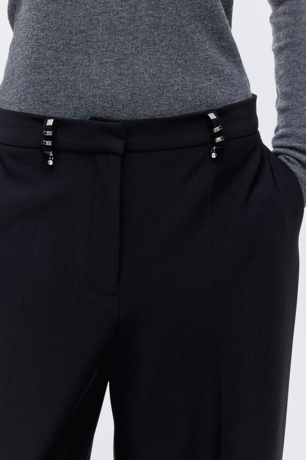 Rivet-Detail Dress Pants - image 2